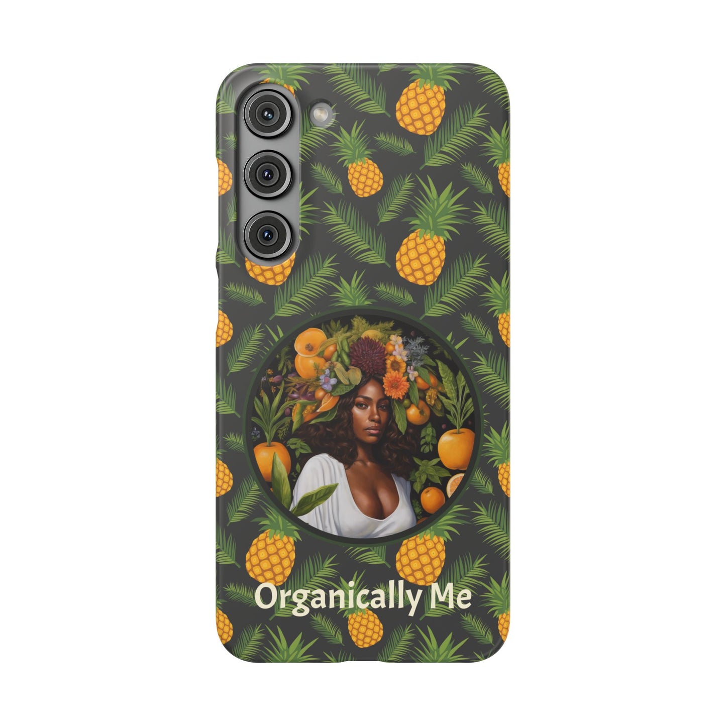 Organically Me A Pineapple Plant Garden Snap Case with Black Woman