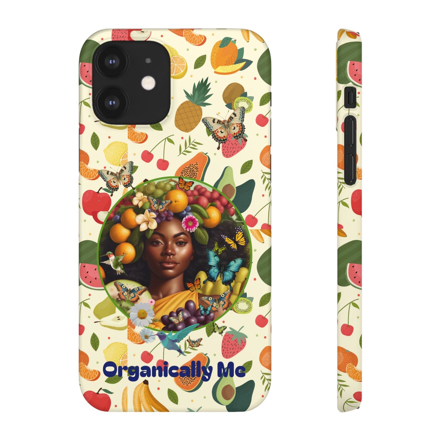 Organically Me Fruit & Veggie Queen Plant Garden Snap Phone Case with Black Woman, for iPhone and Android