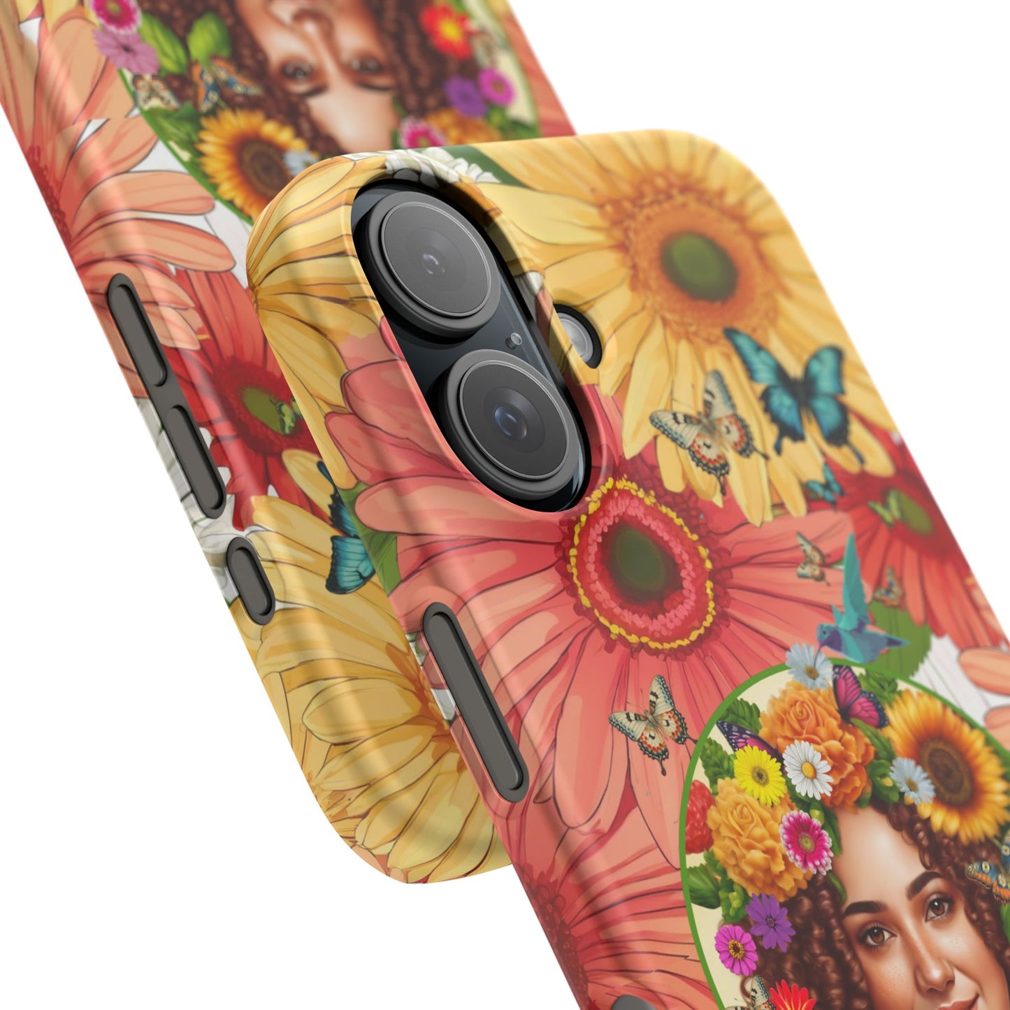 100% Organic Daisy Joy2 Plant Garden Snap Phone Case with Woman, for iPhone and Android