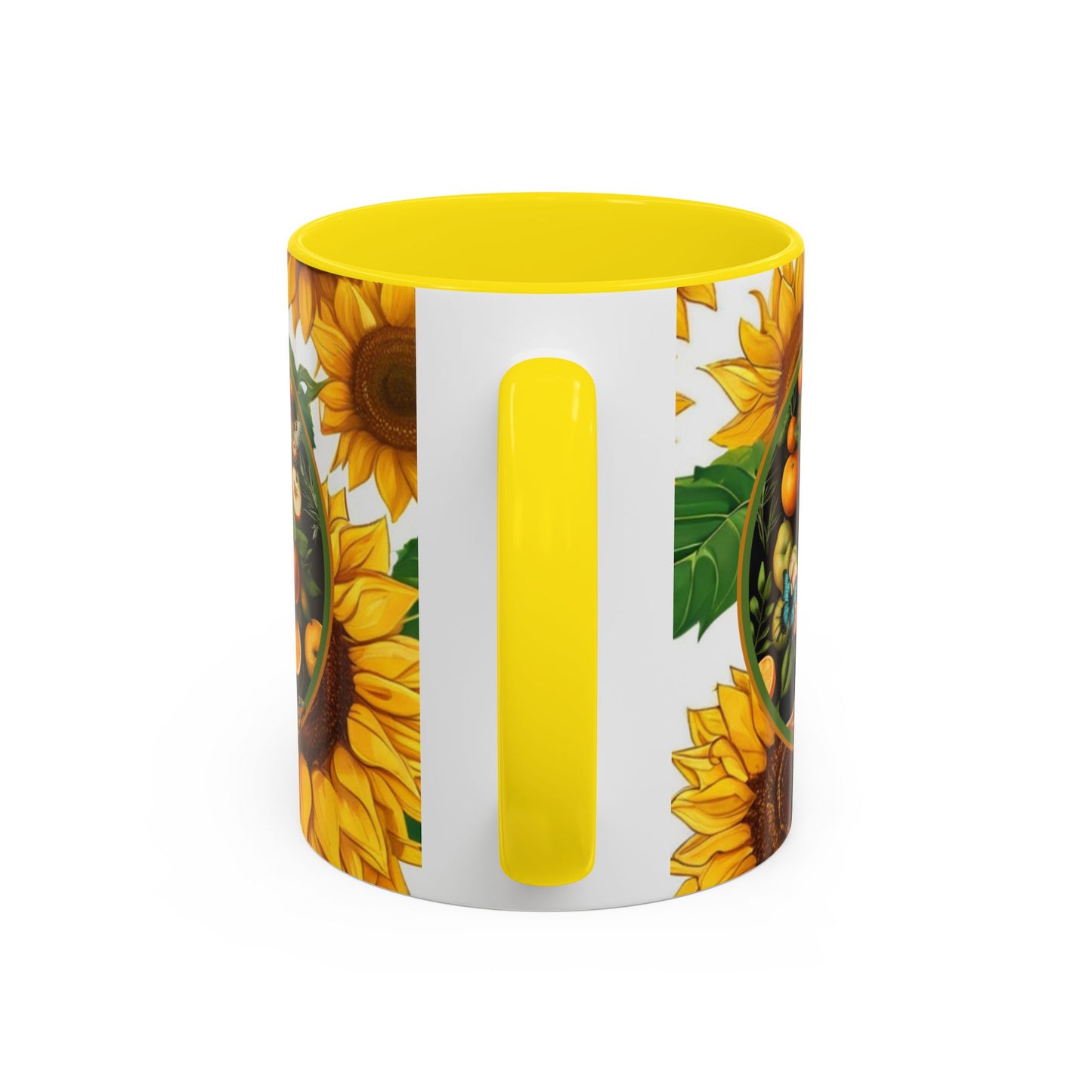 Organically Me Sunflower Plant Garden Vegan Ceramic Plant Mug with Black woman (11oz) 8 Color Combos