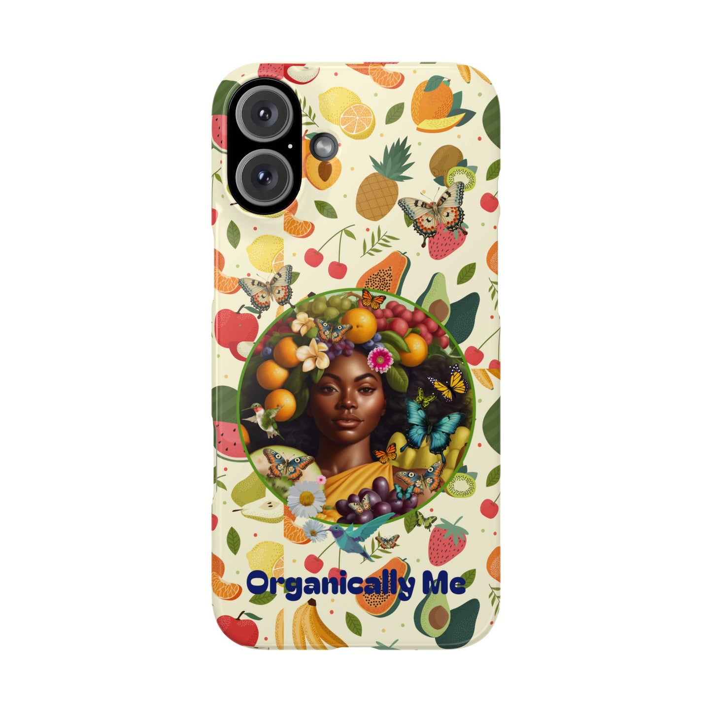 Organically Me Fruit & Veggie Queen Plant Garden Snap Phone Case with Black Woman, for iPhone and Android