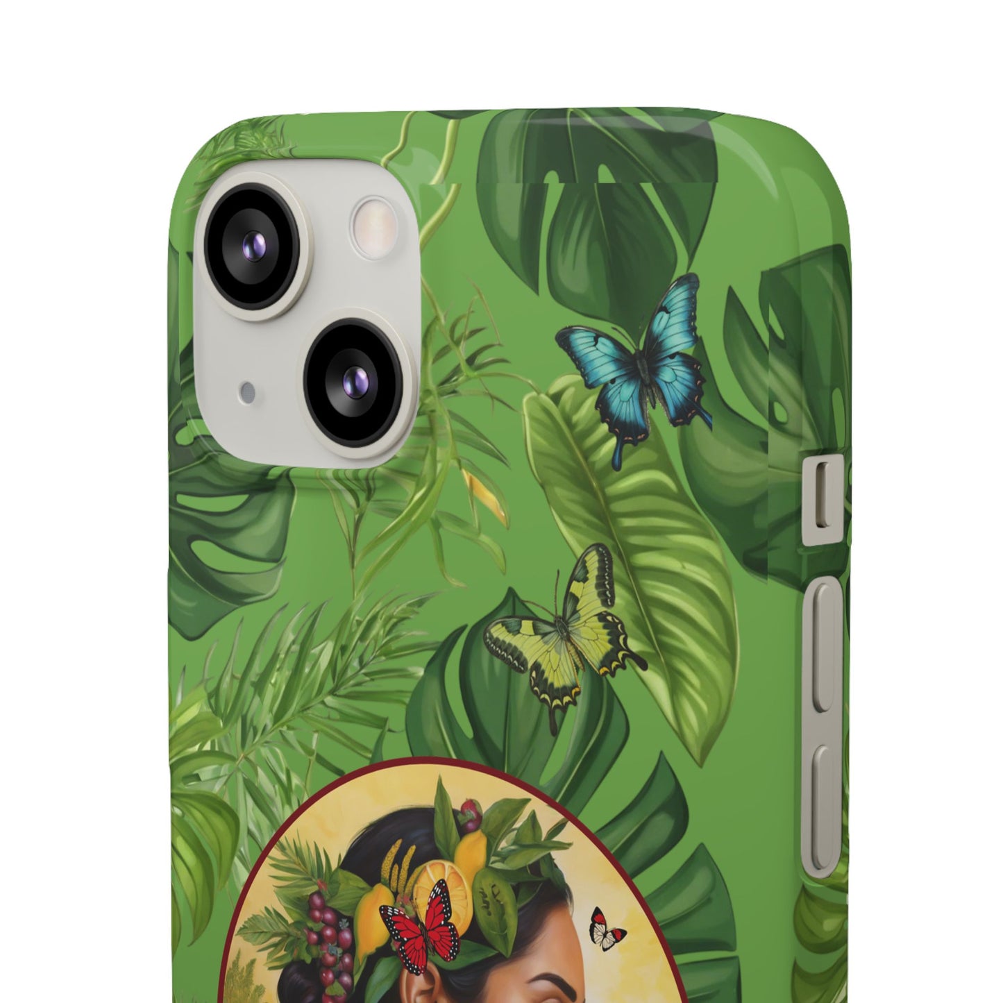 Organically Me A Monstera Butterfly Garden Snap Phone Case with Woman, Veggie Chic for Androids and iPhone models