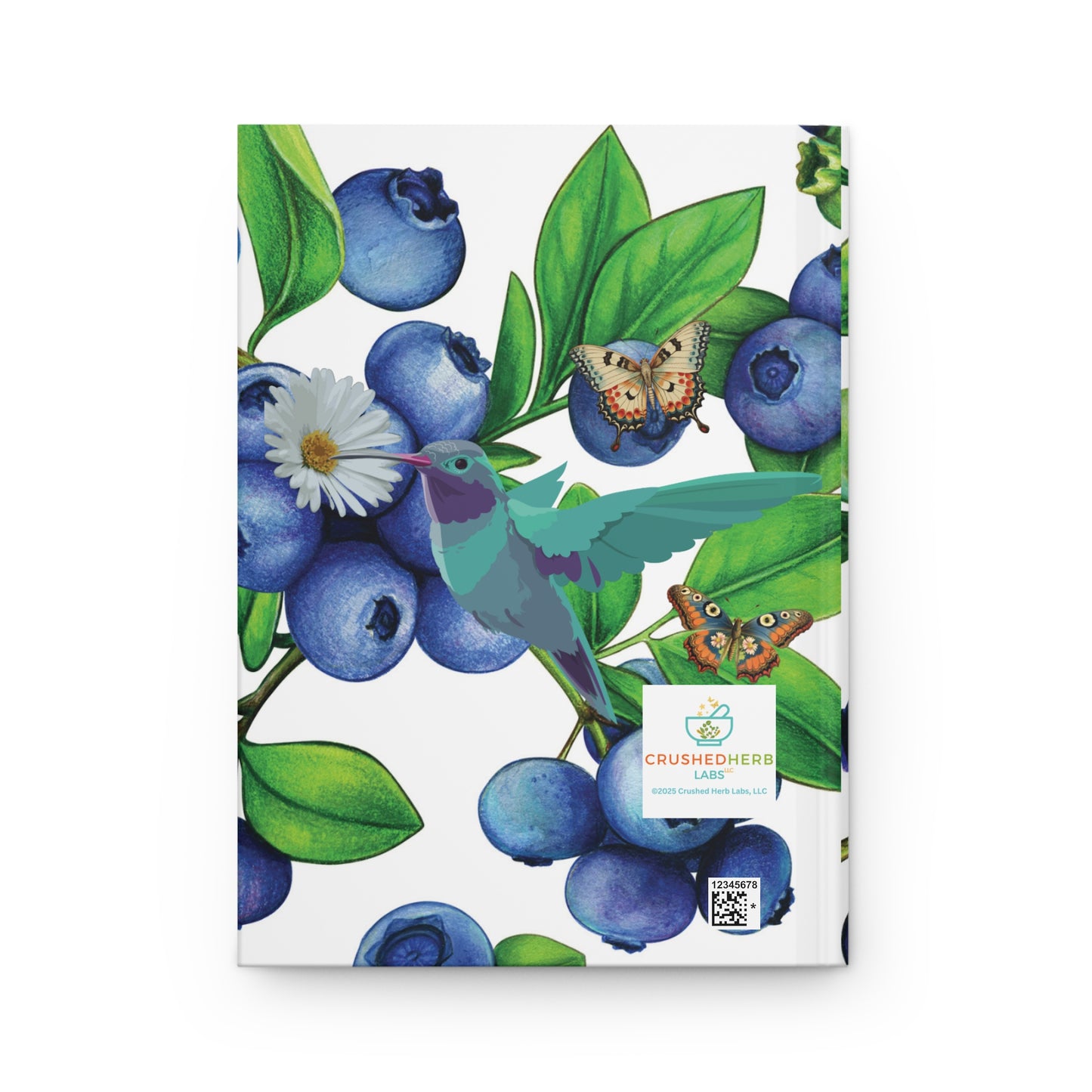 Organically Me Blueberry Plant2 Garden & Vegan Hardcover Journal, Matte 150 pages