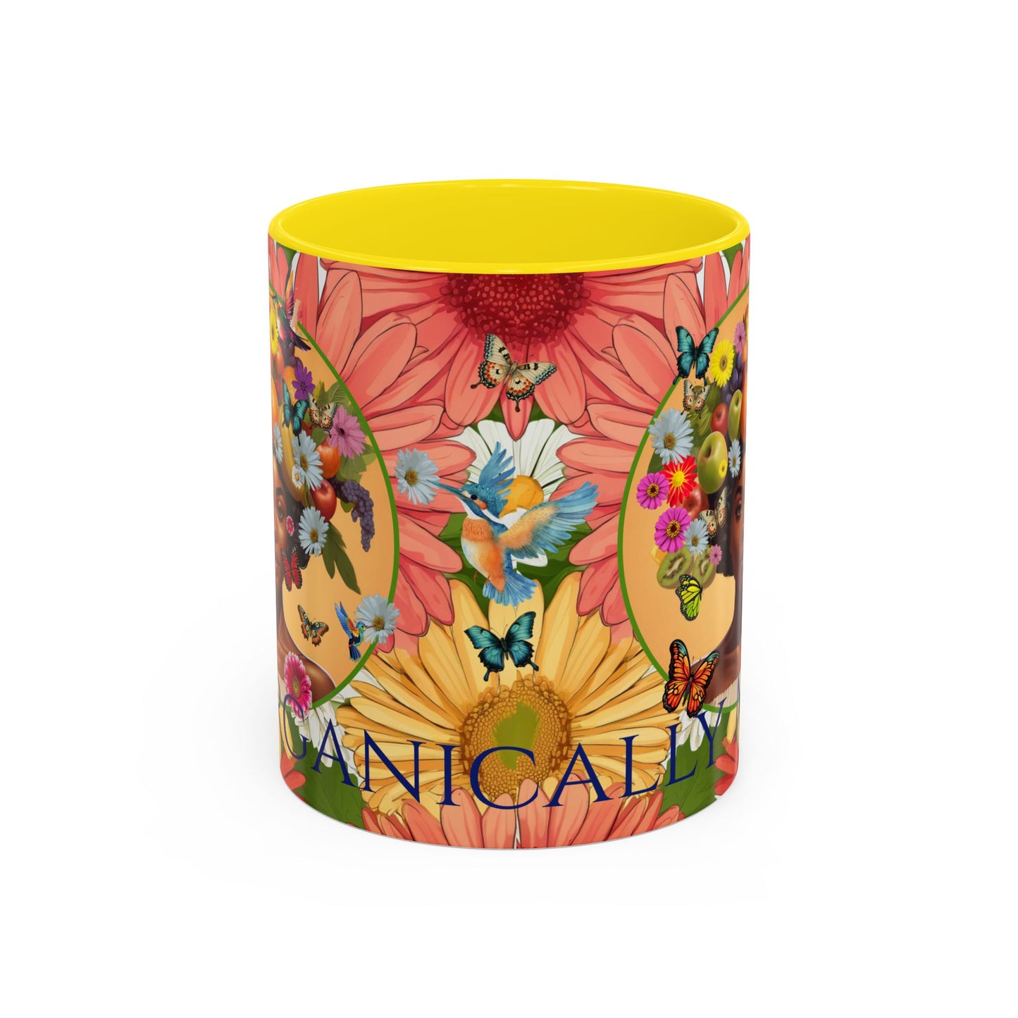 Organically Me Gerber Joy3 Plant Garden Vegan Ceramic Plant Mug with Woman (11oz) 8 Color Combos