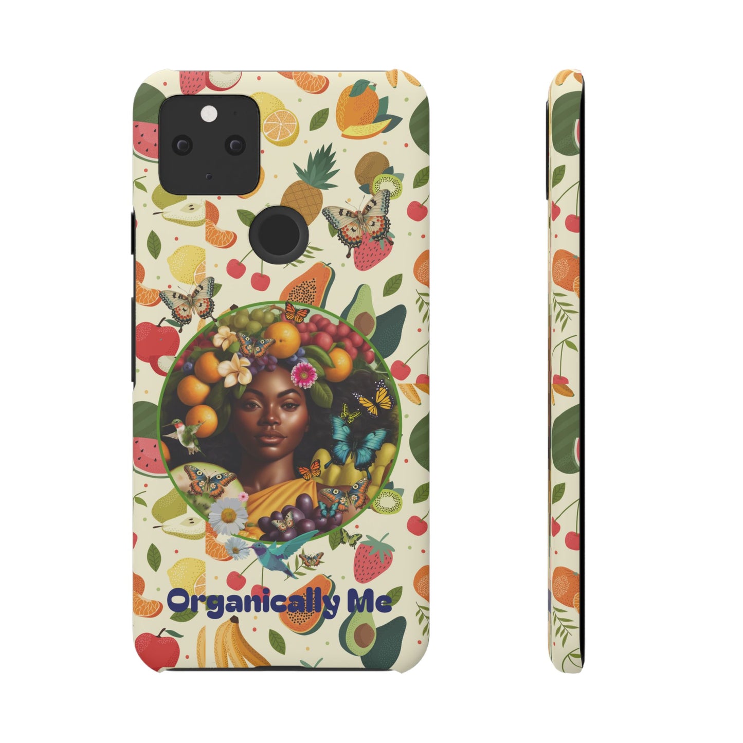 Organically Me Fruit & Veggie Queen Plant Garden Snap Phone Case with Black Woman, for iPhone and Android