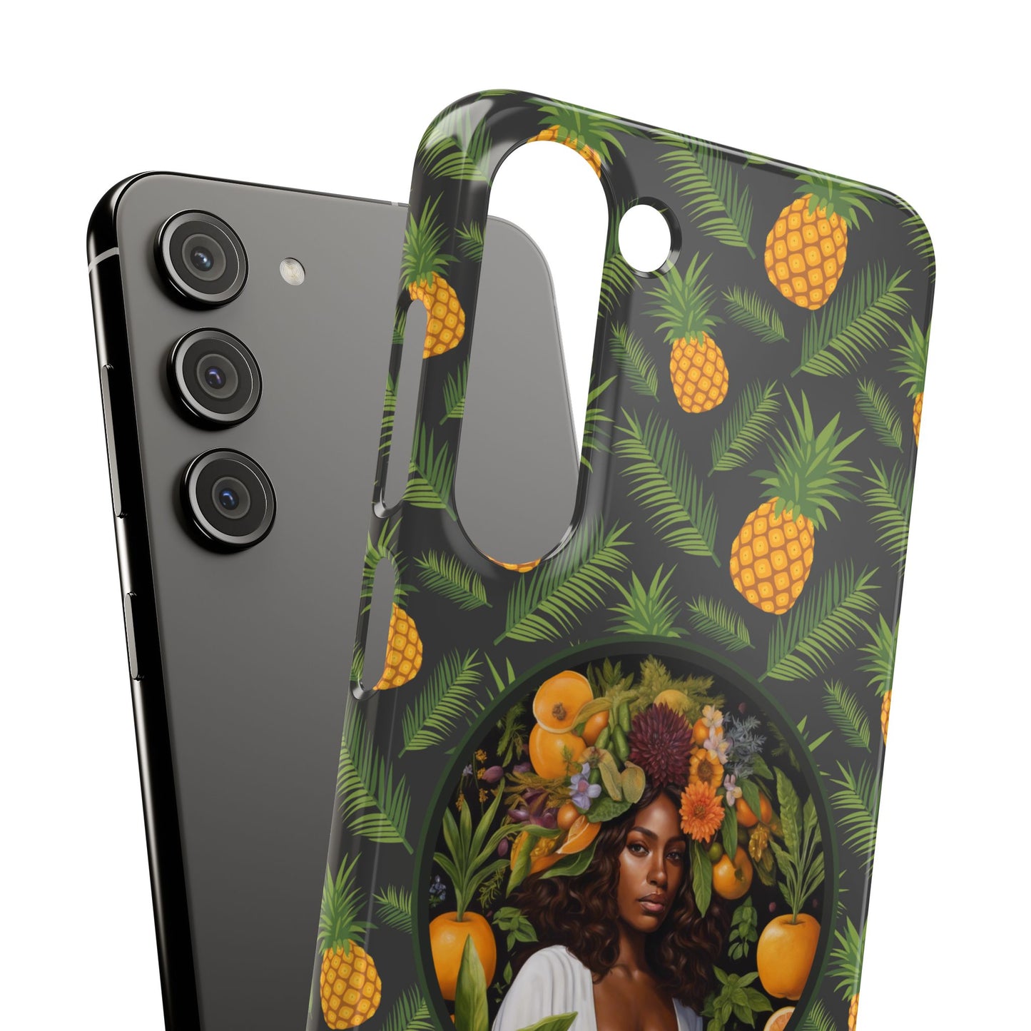 Organically Me A Pineapple Plant Garden Snap Case with Black Woman
