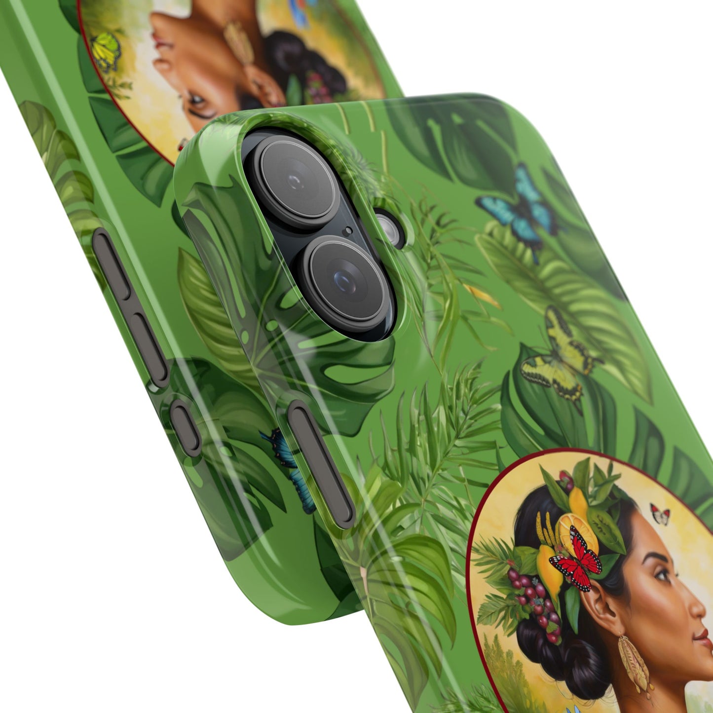 Organically Me A Monstera Butterfly Garden Snap Phone Case with Woman, Veggie Chic for Androids and iPhone models