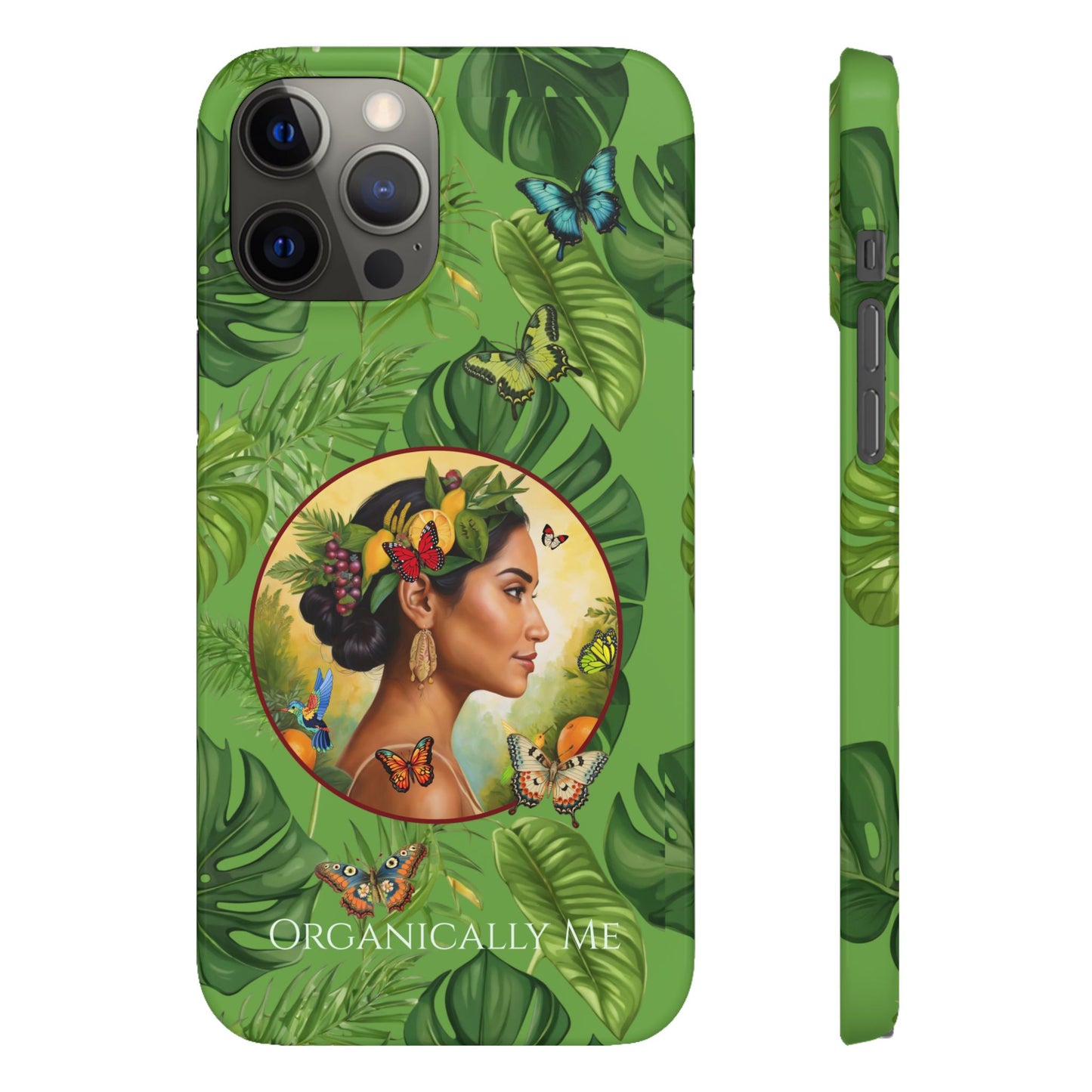 Organically Me A Monstera Butterfly Garden Snap Phone Case with Woman, Veggie Chic for Androids and iPhone models