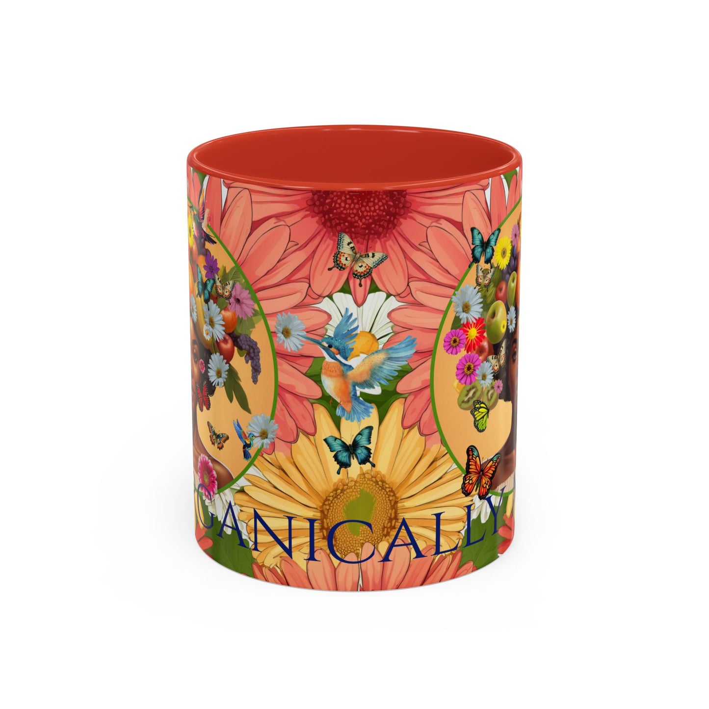 Organically Me Gerber Joy3 Plant Garden Vegan Ceramic Plant Mug with Woman (11oz) 8 Color Combos
