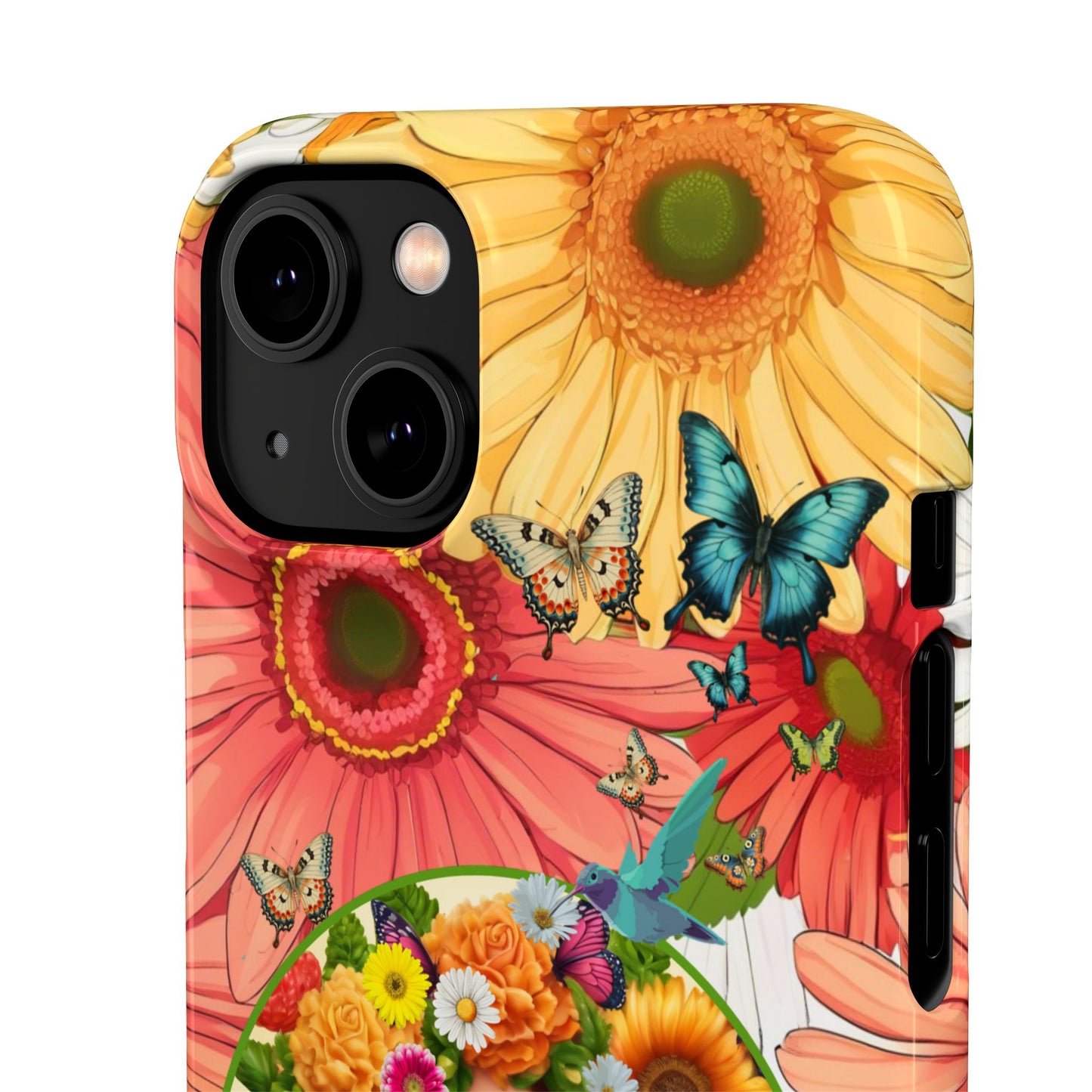 100% Organic Daisy Joy2 Plant Garden Snap Phone Case with Woman, for iPhone and Android