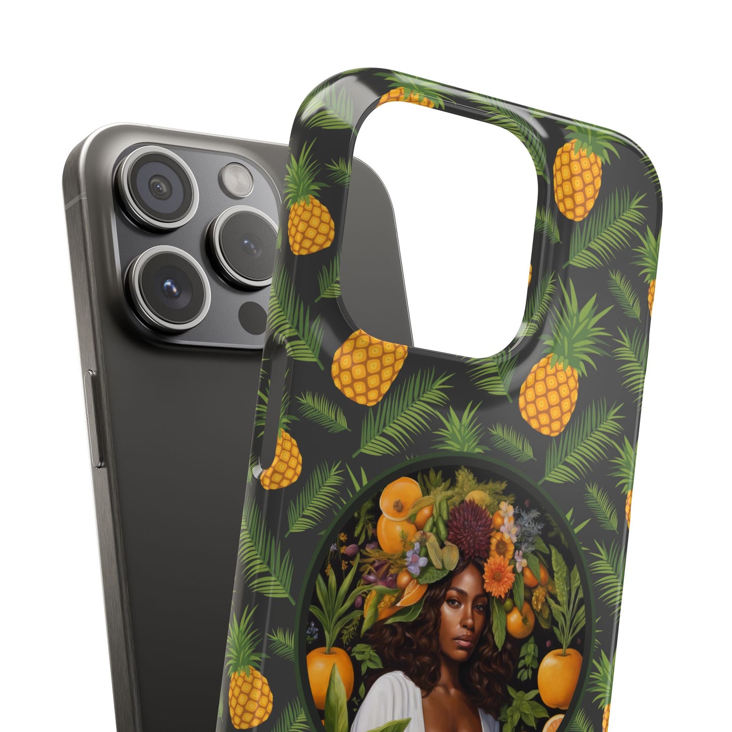 Organically Me A Pineapple Plant Garden Snap Case with Black Woman