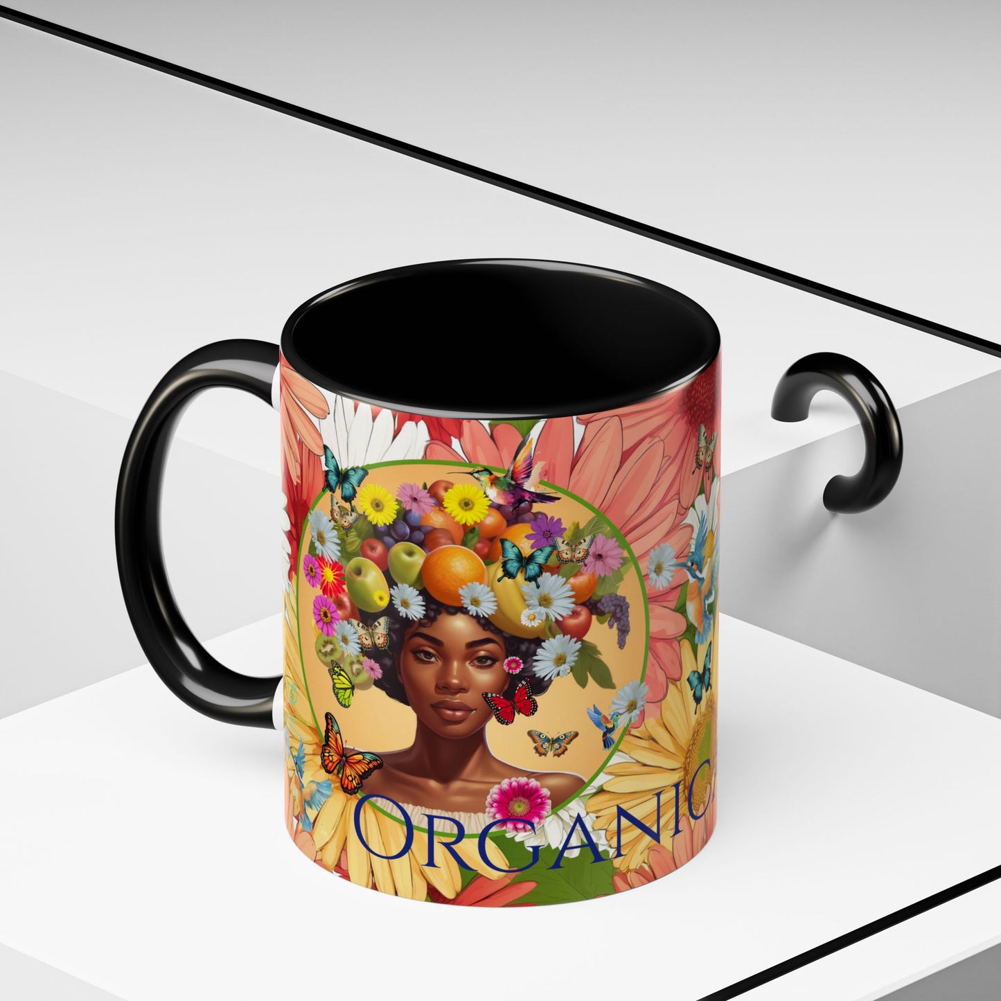 Organically Me Gerber Joy3 Plant Garden Vegan Ceramic Plant Mug with Woman (11oz) 8 Color Combos