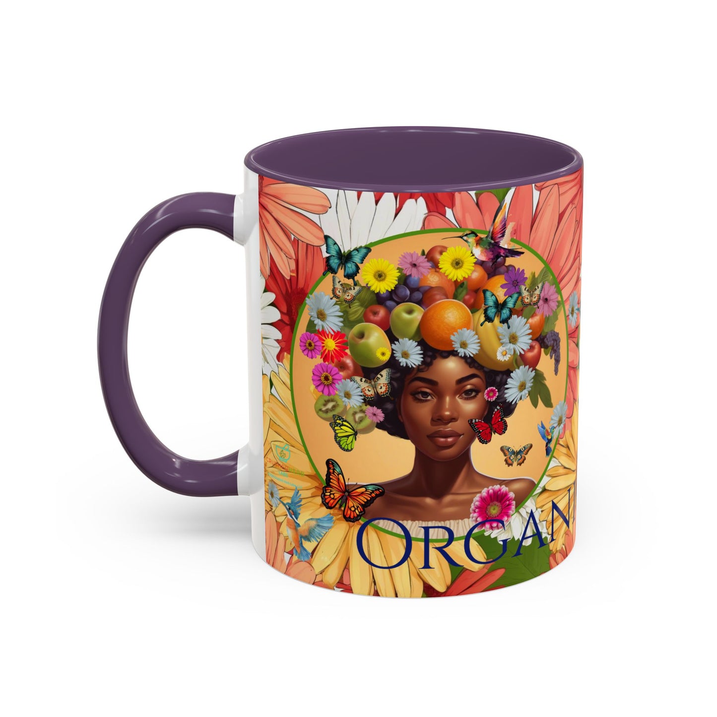 Organically Me Gerber Joy3 Plant Garden Vegan Ceramic Plant Mug with Woman (11oz) 8 Color Combos