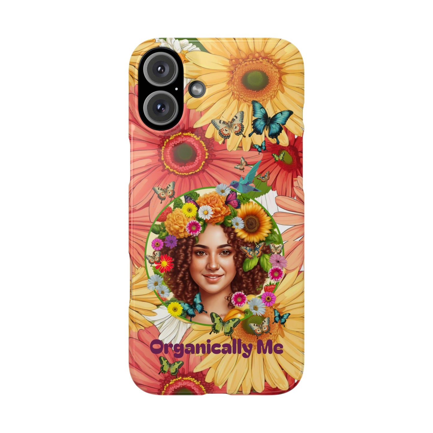 100% Organic Daisy Joy2 Plant Garden Snap Phone Case with Woman, for iPhone and Android