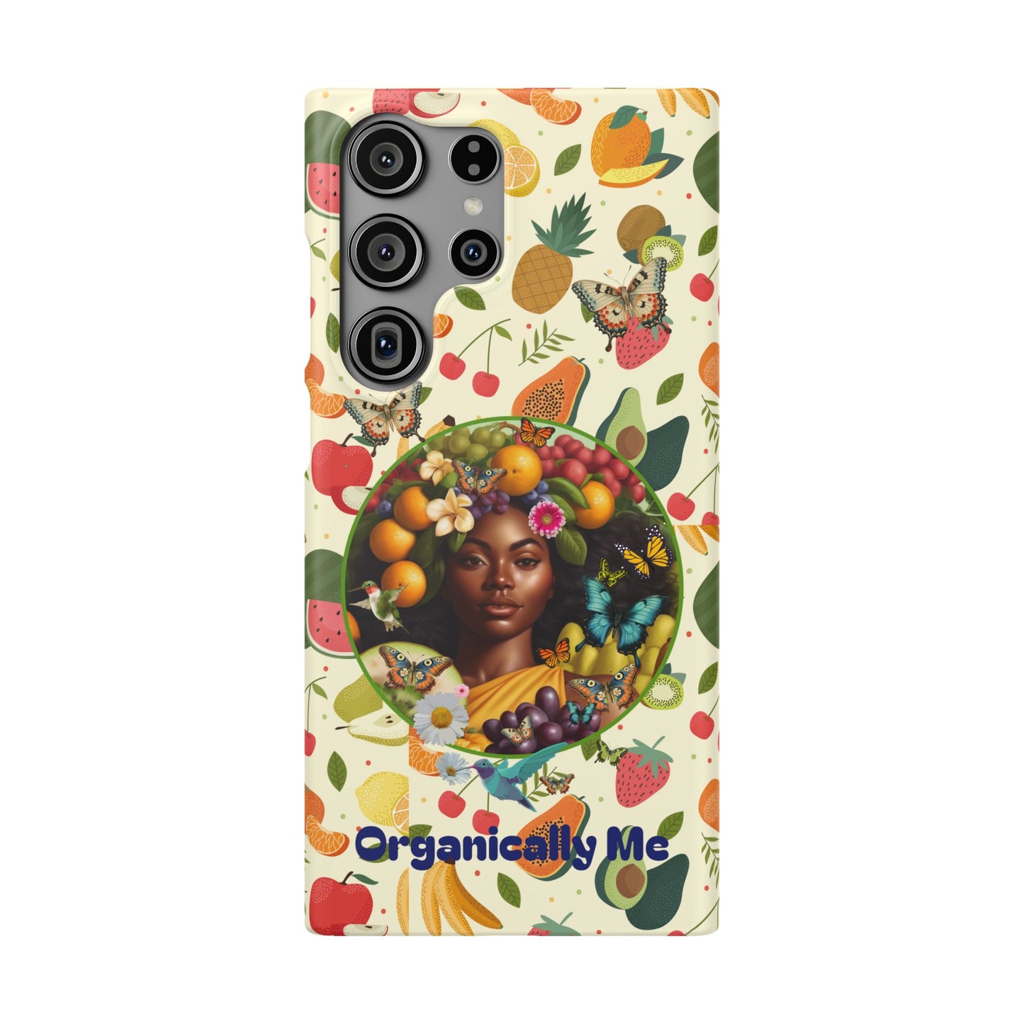 Organically Me Fruit & Veggie Queen Plant Garden Snap Phone Case with Black Woman, for iPhone and Android