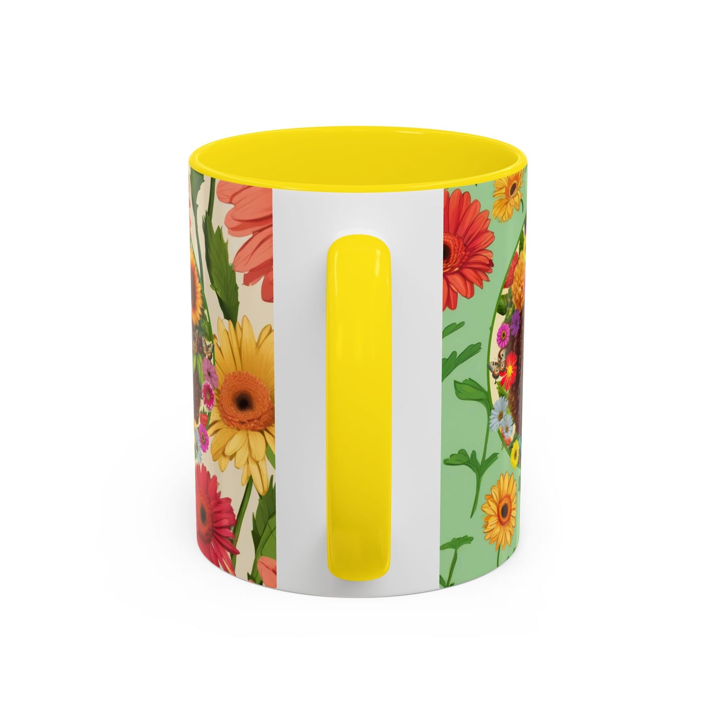 100% Organic Daisy Joy2 Plant Garden Vegan Ceramic Plant Mug Double Sided (11oz) 8 Color Combos