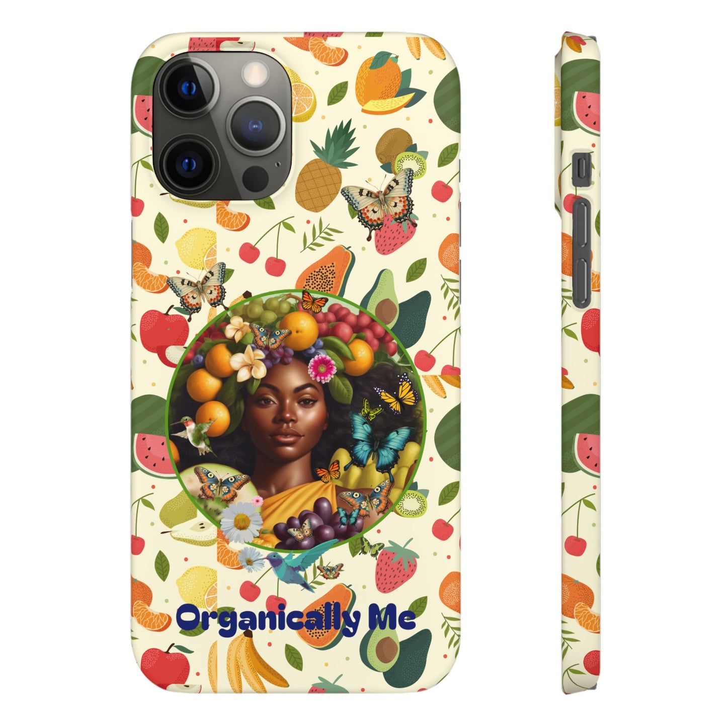 Organically Me Fruit & Veggie Queen Plant Garden Snap Phone Case with Black Woman, for iPhone and Android