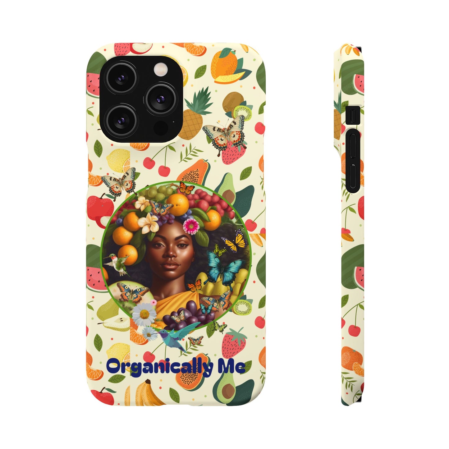 Organically Me Fruit & Veggie Queen Plant Garden Snap Phone Case with Black Woman, for iPhone and Android