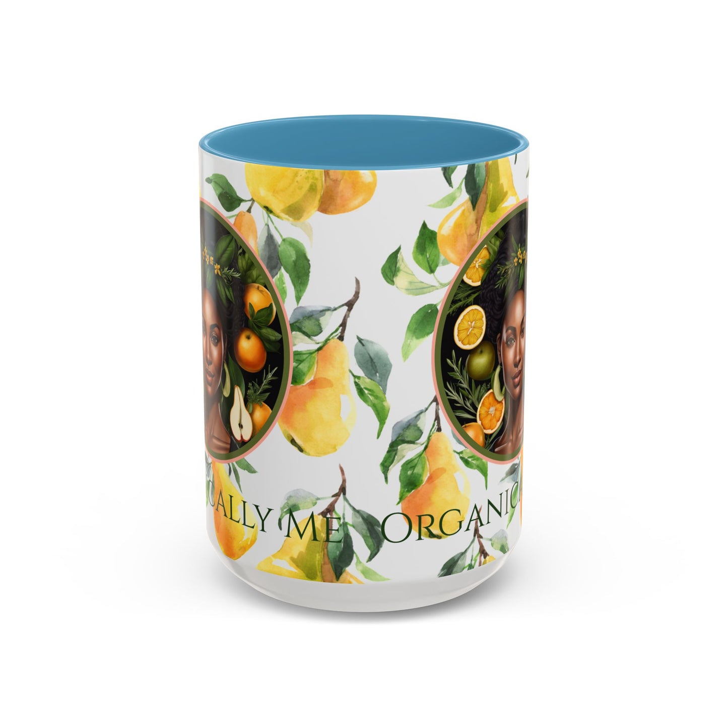 Organically Me Yellow Pear Plant Garden Vegan Ceramic Plant Mug with Black woman (11oz) 8 Color Combos