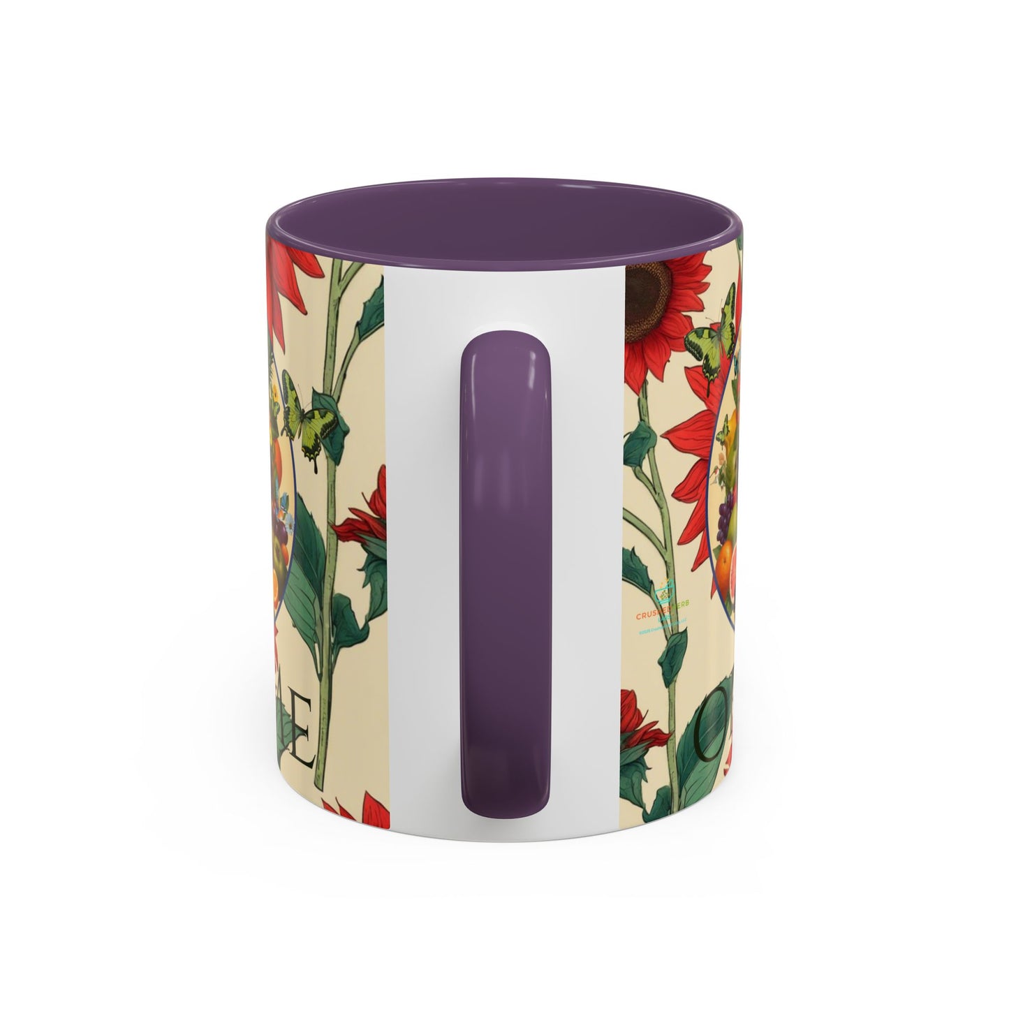 Organically Me Sunflower Red Plant Garden Vegan Ceramic Plant Mug with Black woman (11oz) 8 Color Combos