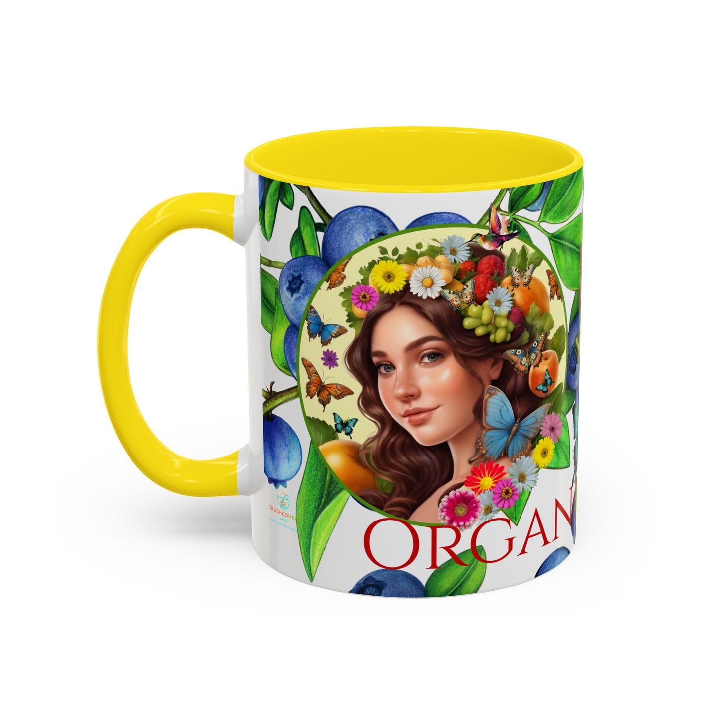 Organically Me Blueberry Bella Plant2 Garden Vegan Ceramic Plant Mug with (11oz) 8 Color Combos
