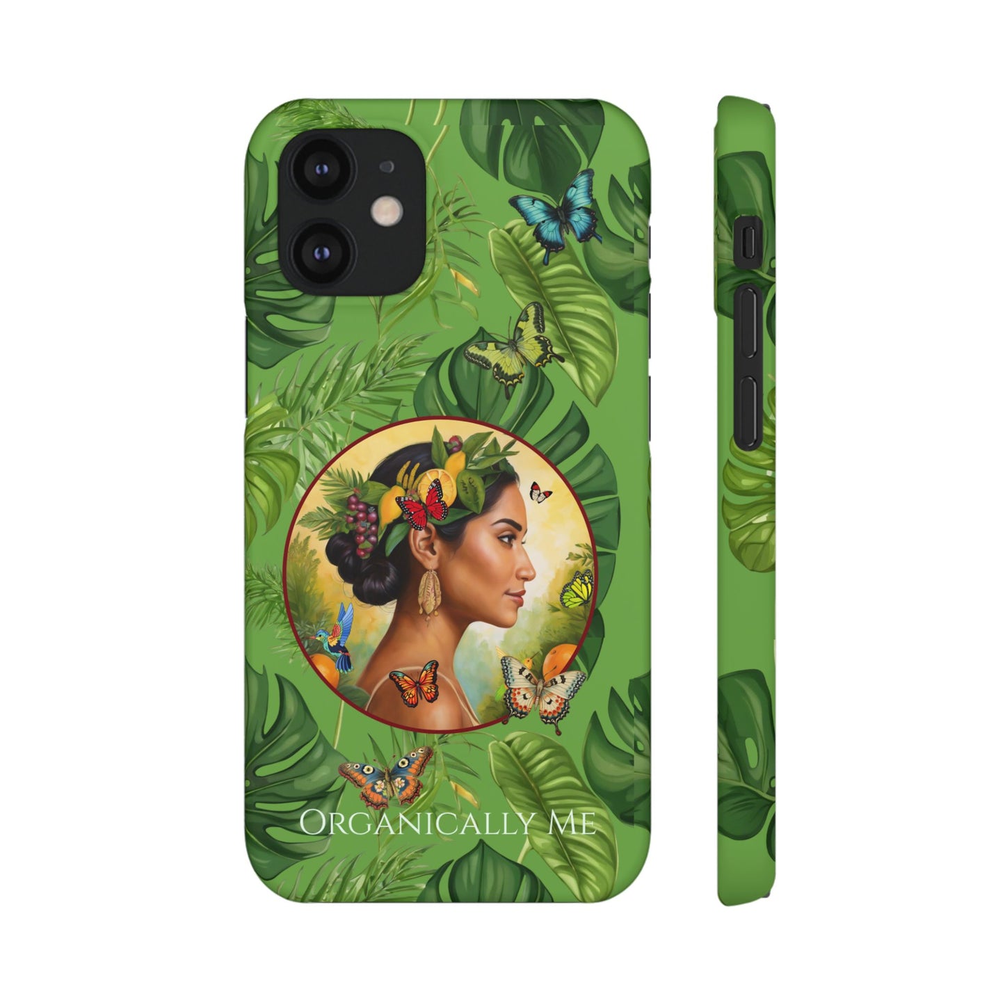 Organically Me A Monstera Butterfly Garden Snap Phone Case with Woman, Veggie Chic for Androids and iPhone models