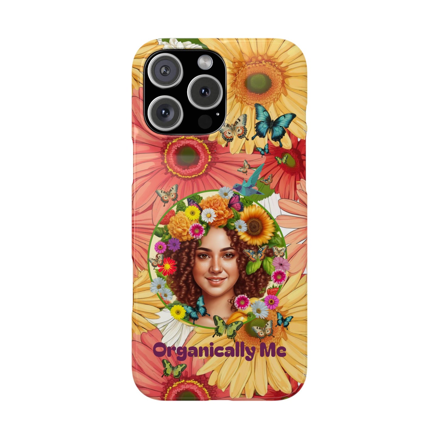 100% Organic Daisy Joy2 Plant Garden Snap Phone Case with Woman, for iPhone and Android