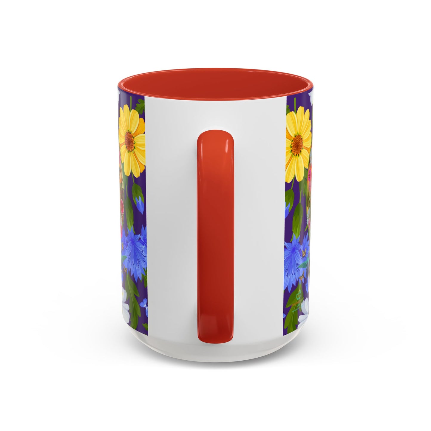 100% Organic Blue Gwen Plant Garden Vegan Ceramic Plant Mug with (11 or 15 oz) 8 Color Combos