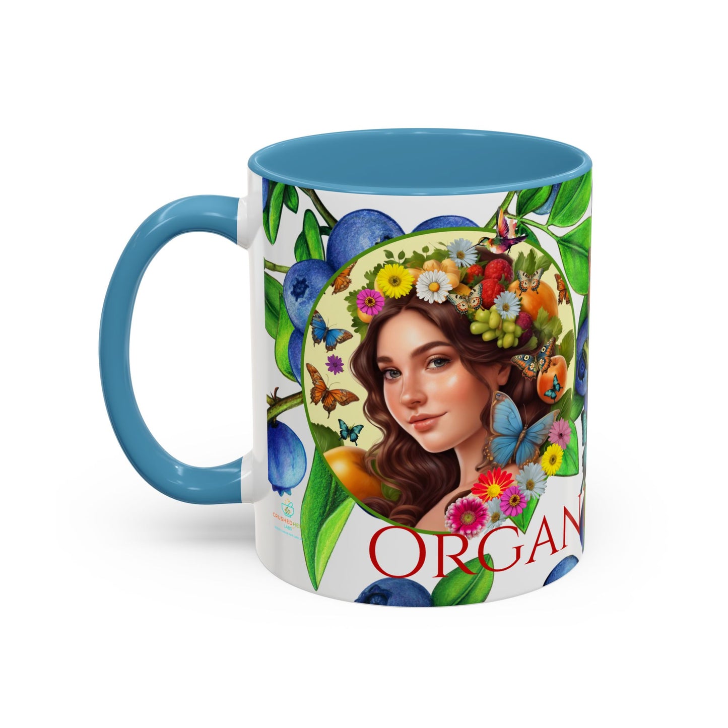 Organically Me Blueberry Bella Plant2 Garden Vegan Ceramic Plant Mug with (11oz) 8 Color Combos