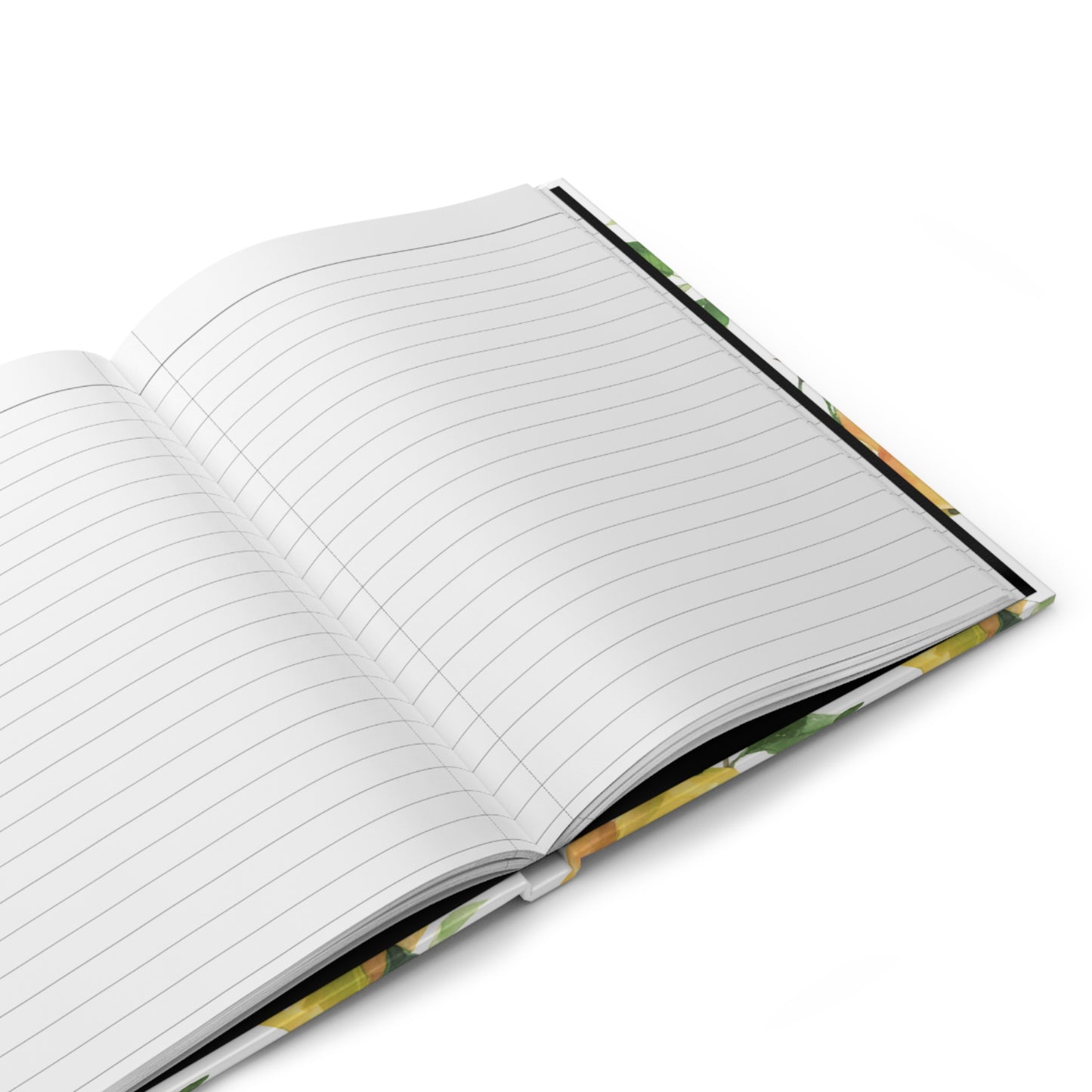 Organically Me Yellow Pear Plant, Garden & Vegan Hardcover Journal, Matte 150 pages, Black women