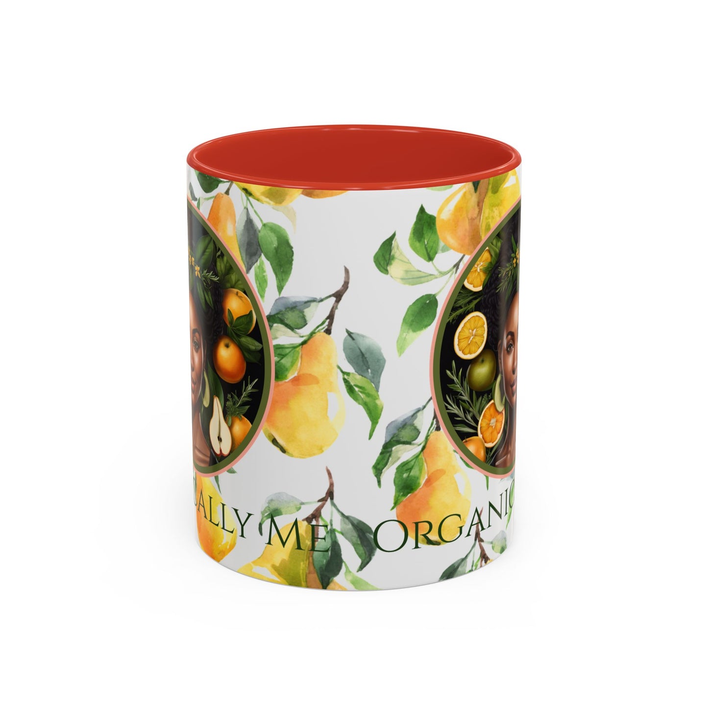 Organically Me Yellow Pear Plant Garden Vegan Ceramic Plant Mug with Black woman (11oz) 8 Color Combos