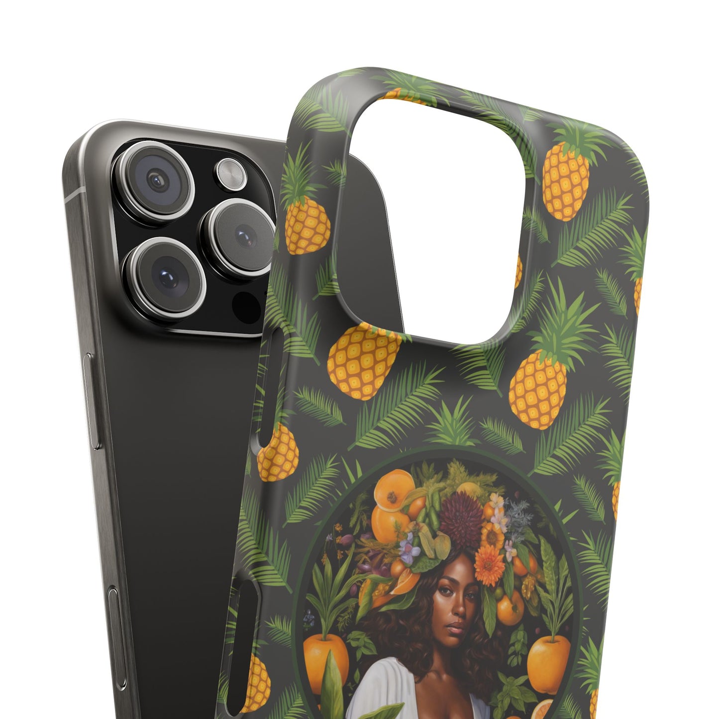 Organically Me A Pineapple Plant Garden Snap Case with Black Woman