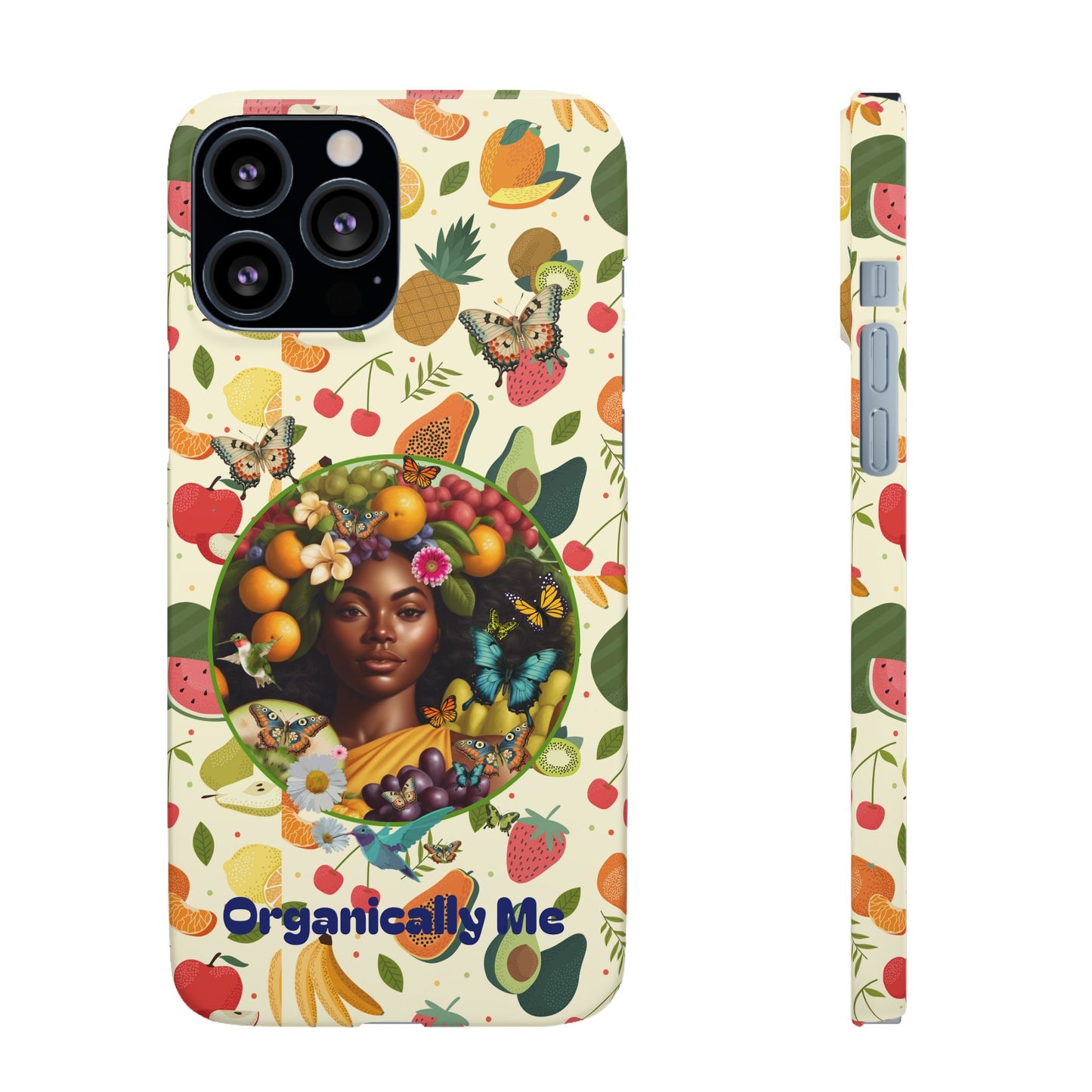 Organically Me Fruit & Veggie Queen Plant Garden Snap Phone Case with Black Woman, for iPhone and Android