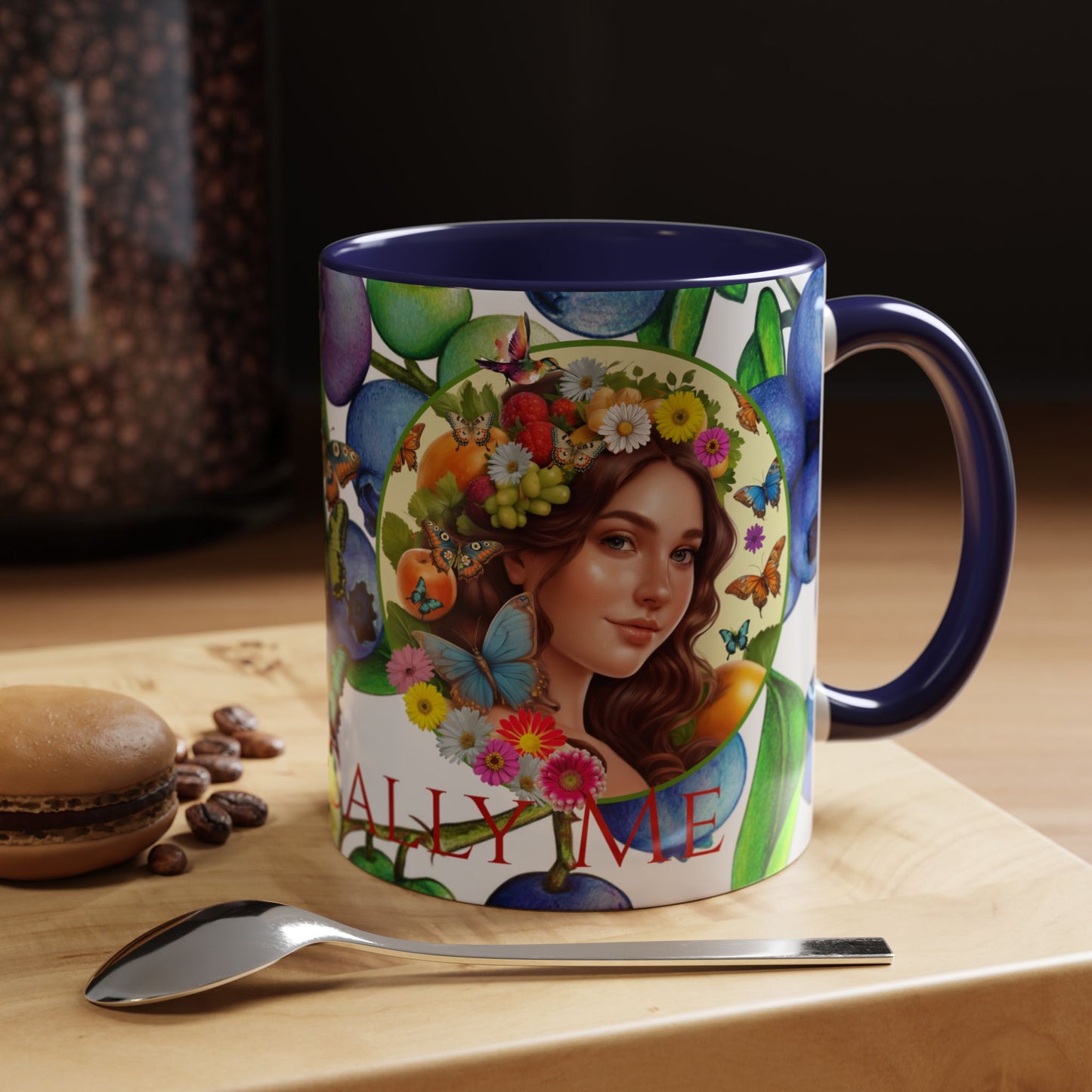 Organically Me Blueberry Bella Plant2 Garden Vegan Ceramic Plant Mug with (11oz) 8 Color Combos