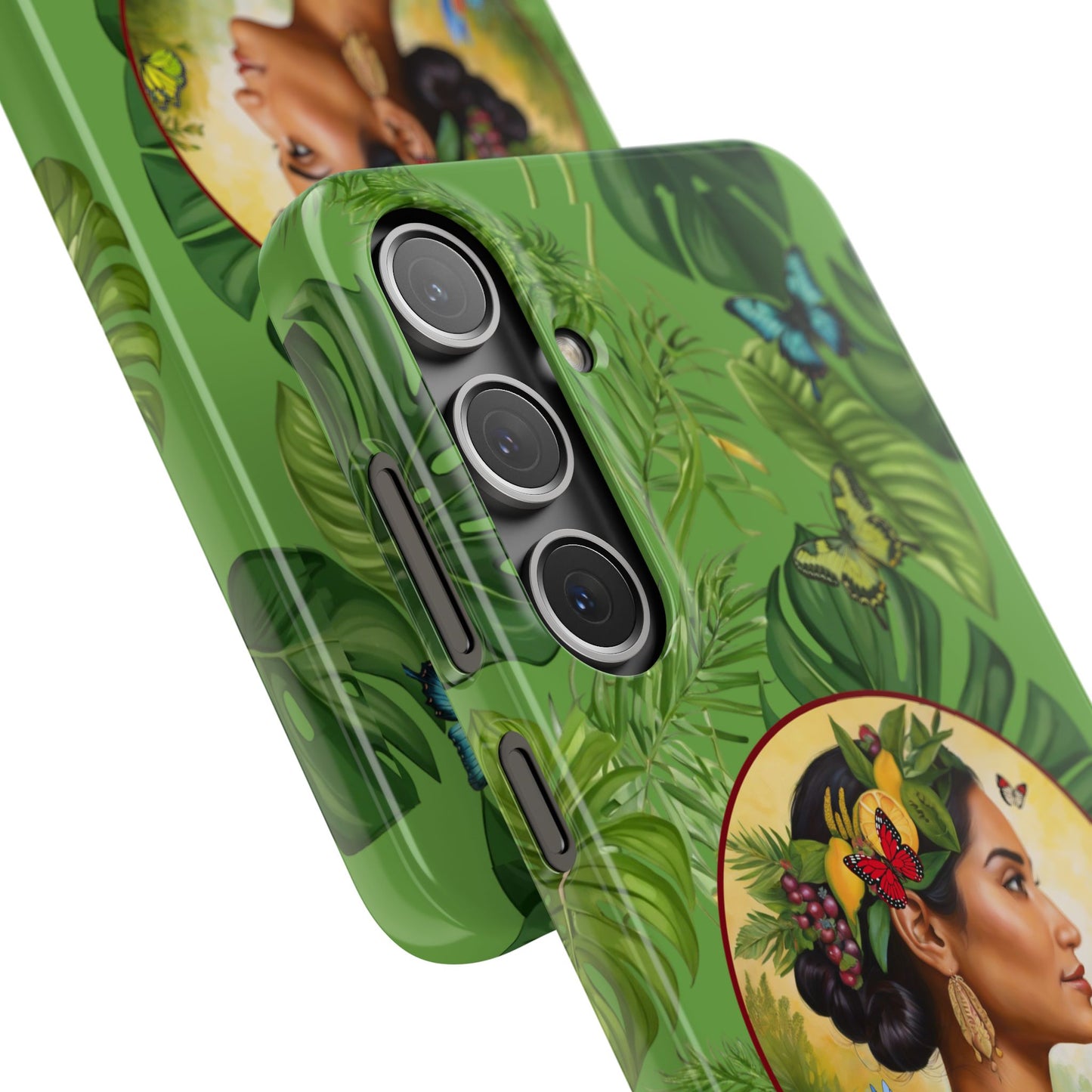 Organically Me A Monstera Butterfly Garden Snap Phone Case with Woman, Veggie Chic for Androids and iPhone models