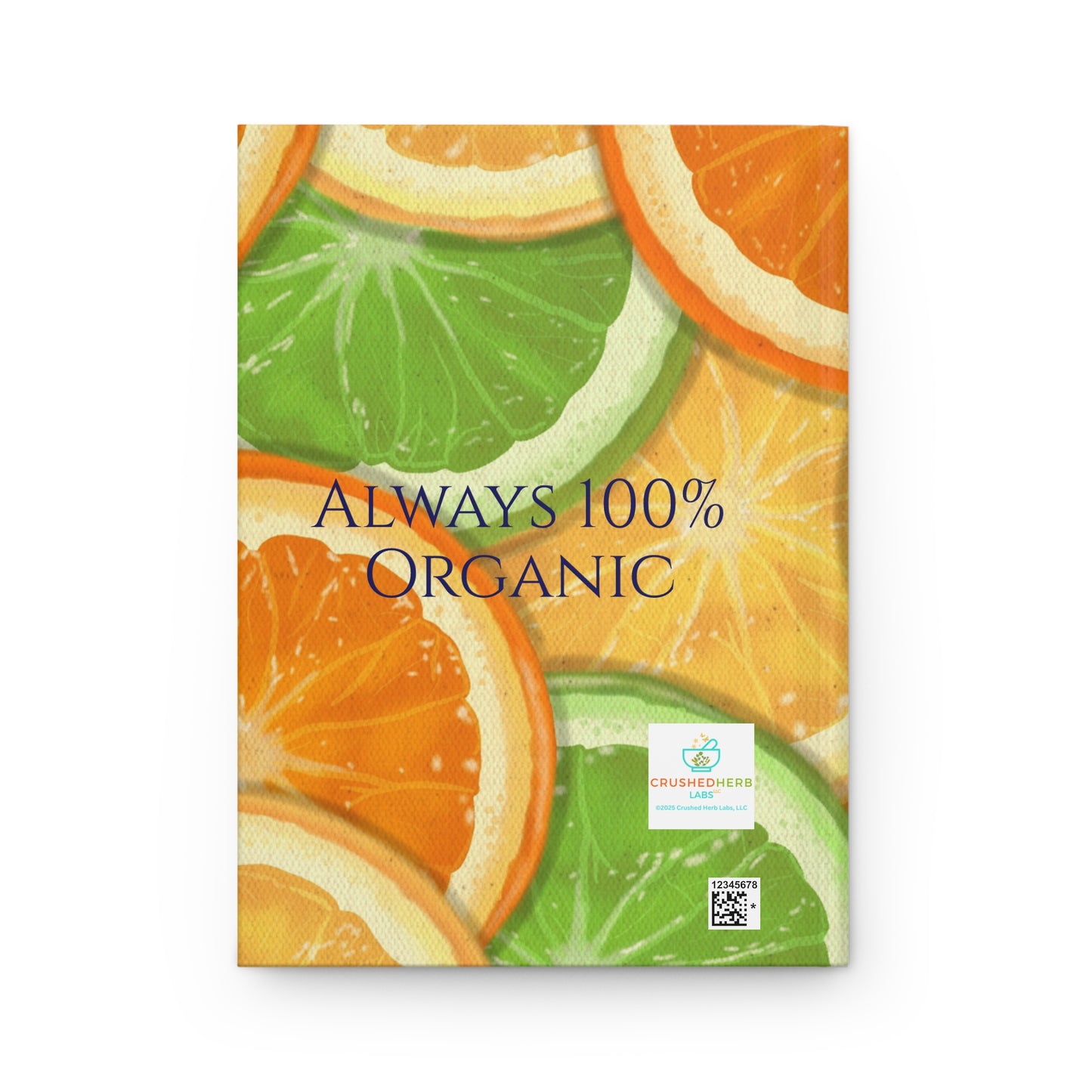 Organically Me Bright Citrus Plant, Garden & Vegan Hardcover Journal, Matte 150 pages, Black women