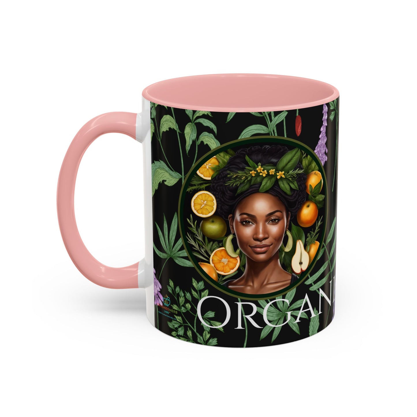 Organically Me A Pineapple Plant Garden Vegan Ceramic Plant Mug with Black woman (11oz)