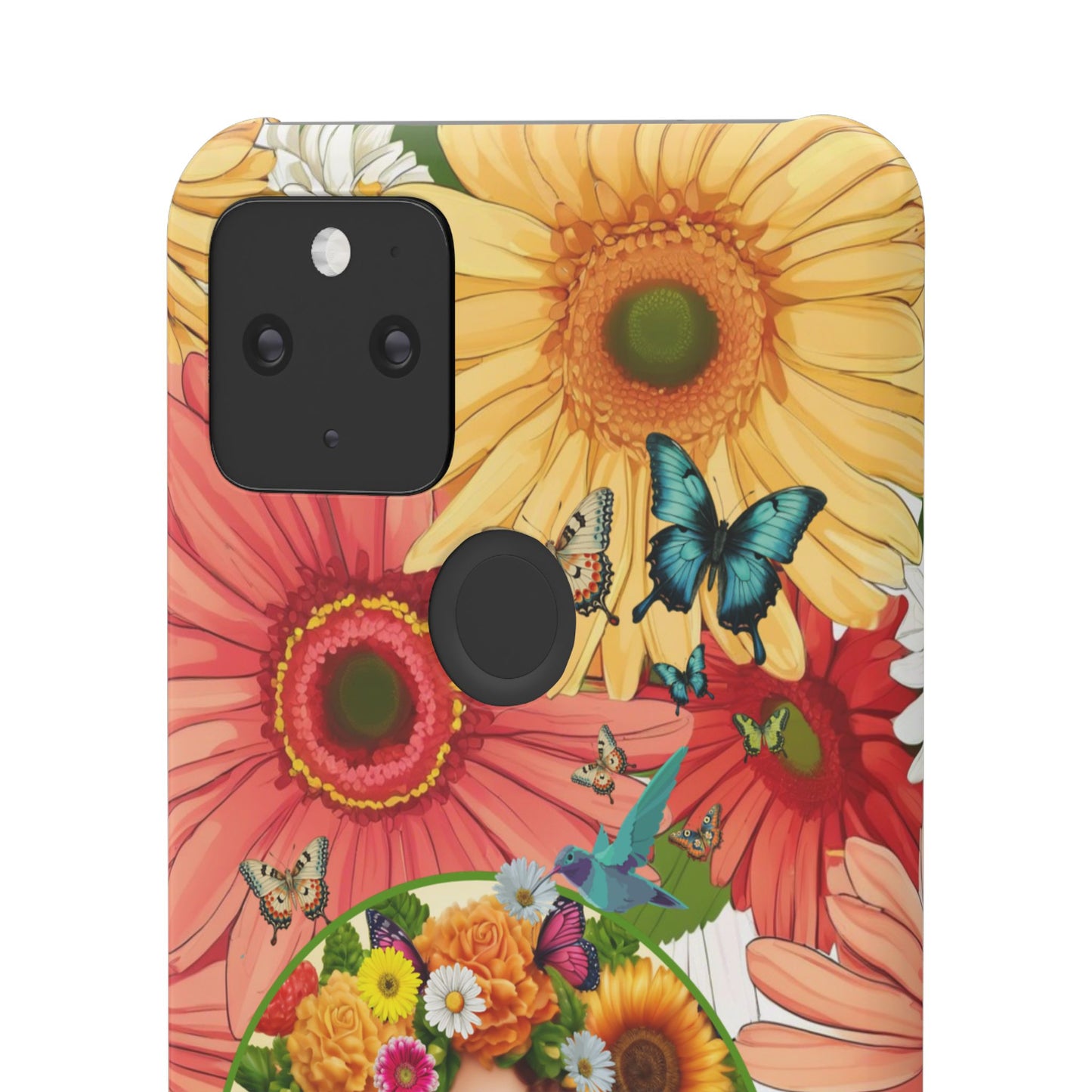 100% Organic Daisy Joy2 Plant Garden Snap Phone Case with Woman, for iPhone and Android