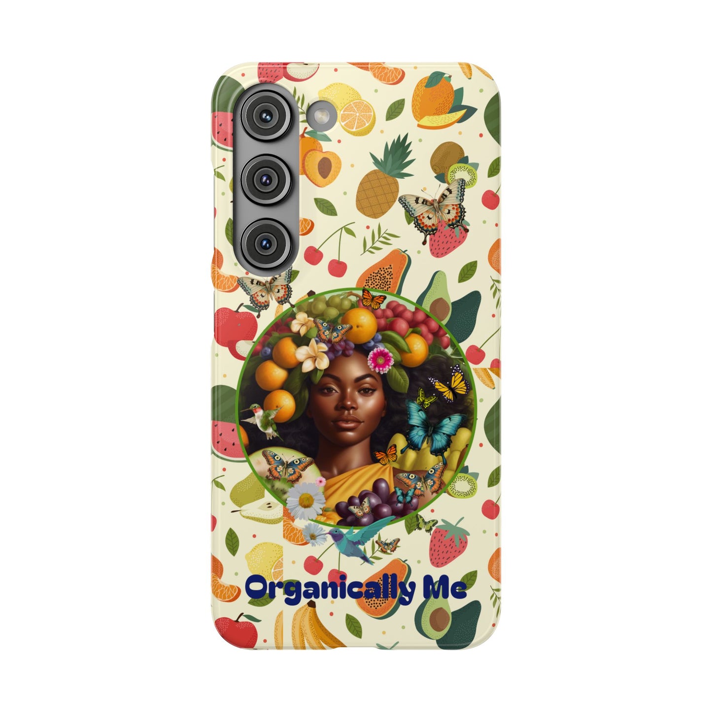 Organically Me Fruit & Veggie Queen Plant Garden Snap Phone Case with Black Woman, for iPhone and Android