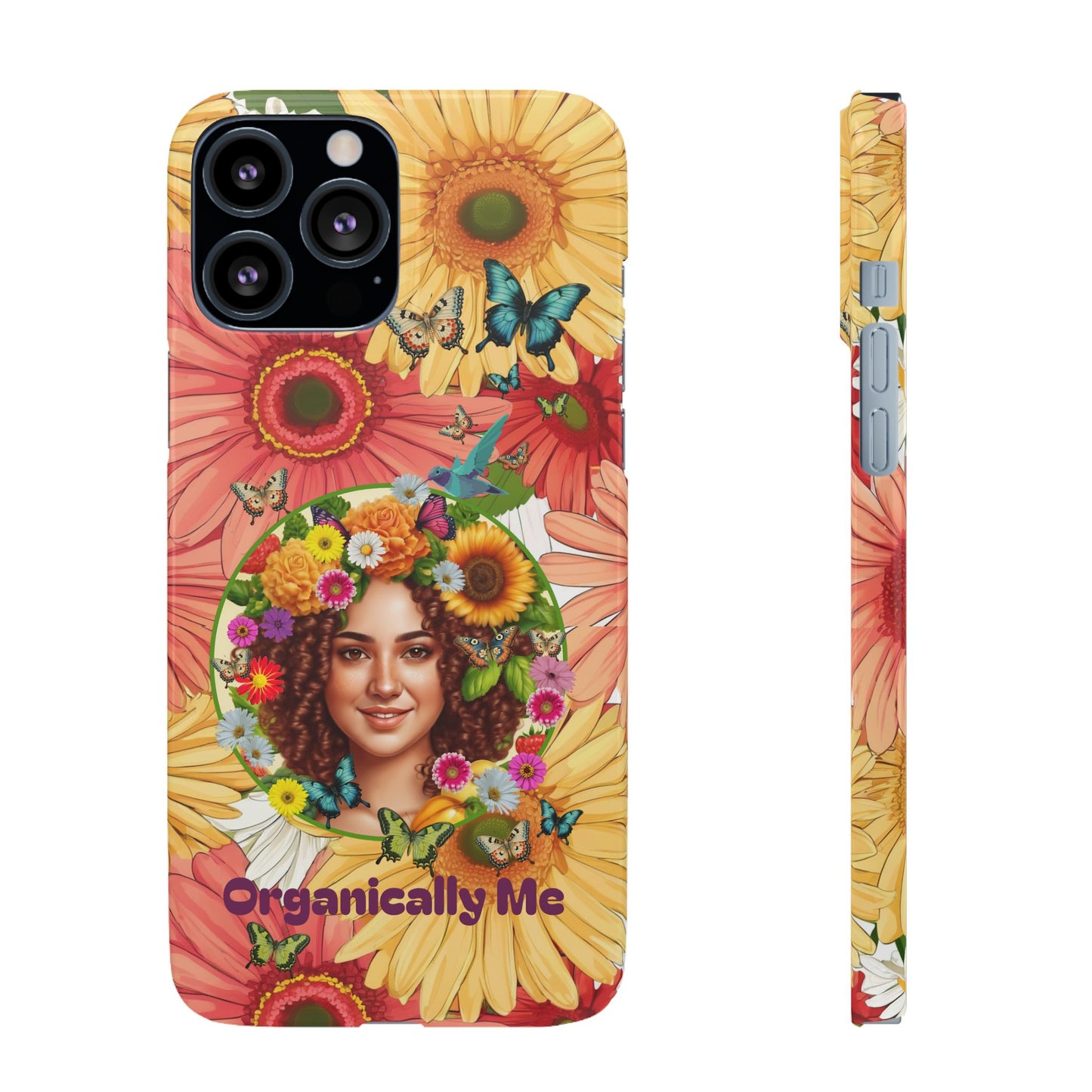 100% Organic Daisy Joy2 Plant Garden Snap Phone Case with Woman, for iPhone and Android