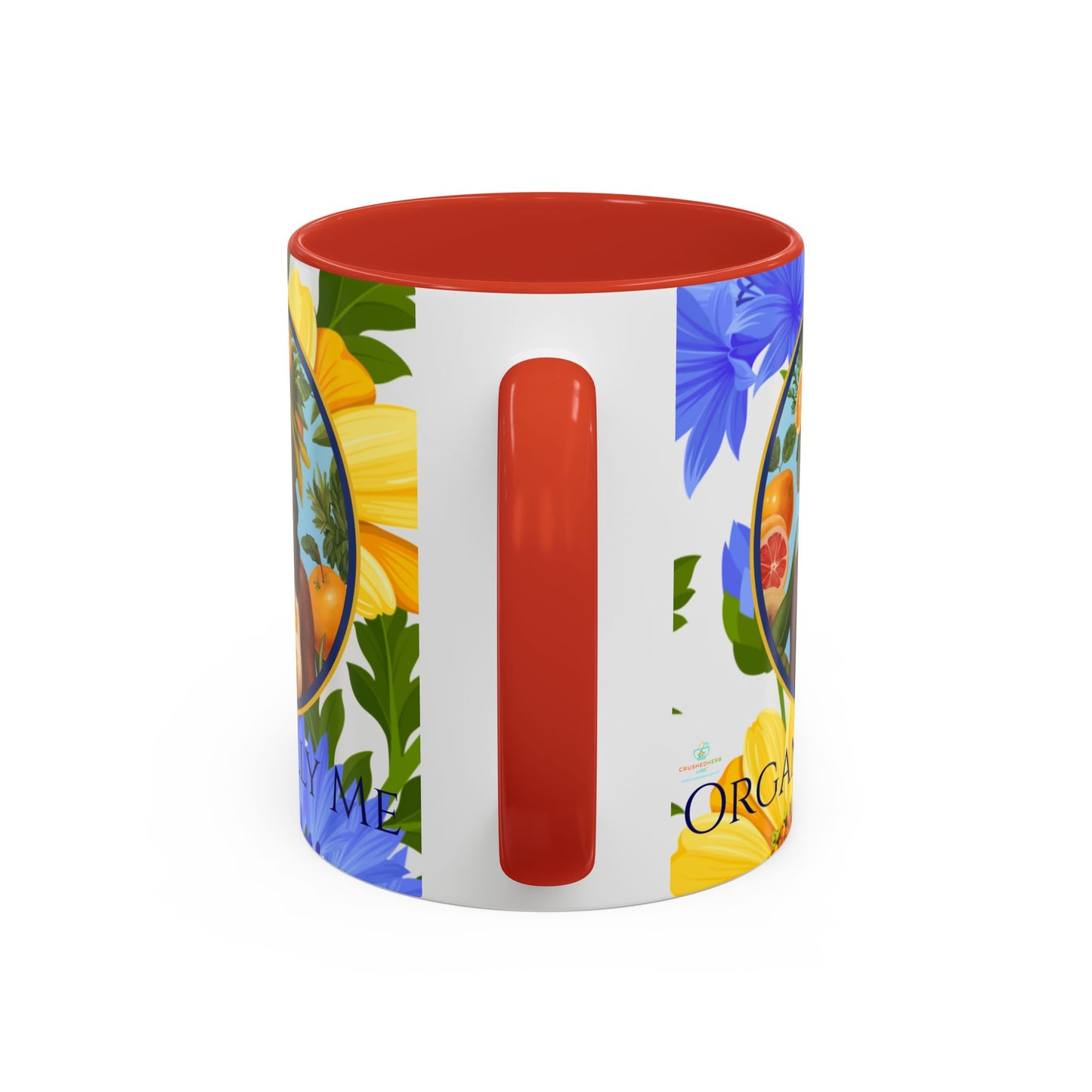 Organically Me Blue & Yellow Daisy Joyce Plant Garden Vegan Ceramic Plant Mug with Black woman (11oz) 8 Color Combos