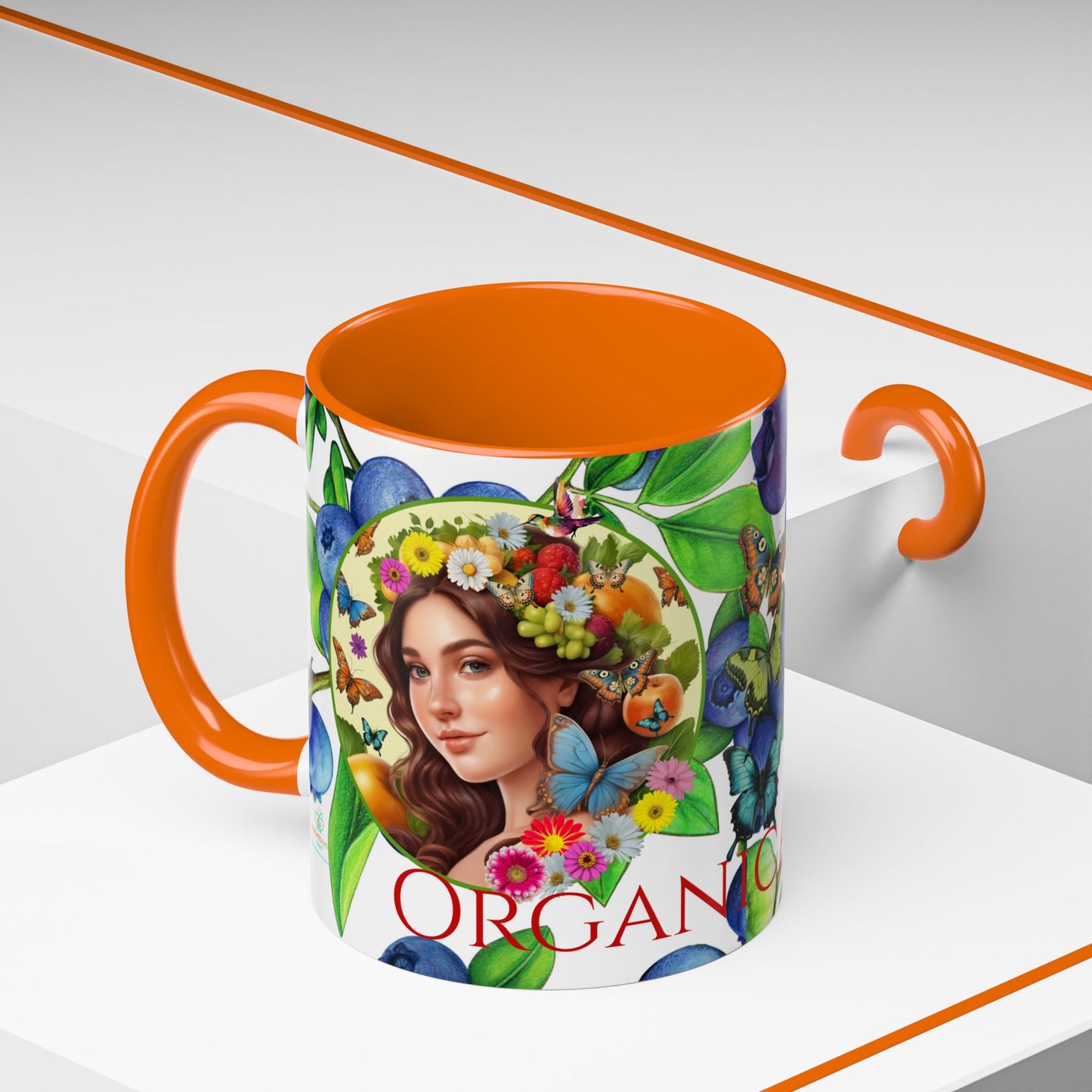 Organically Me Blueberry Bella Plant2 Garden Vegan Ceramic Plant Mug with (11oz) 8 Color Combos
