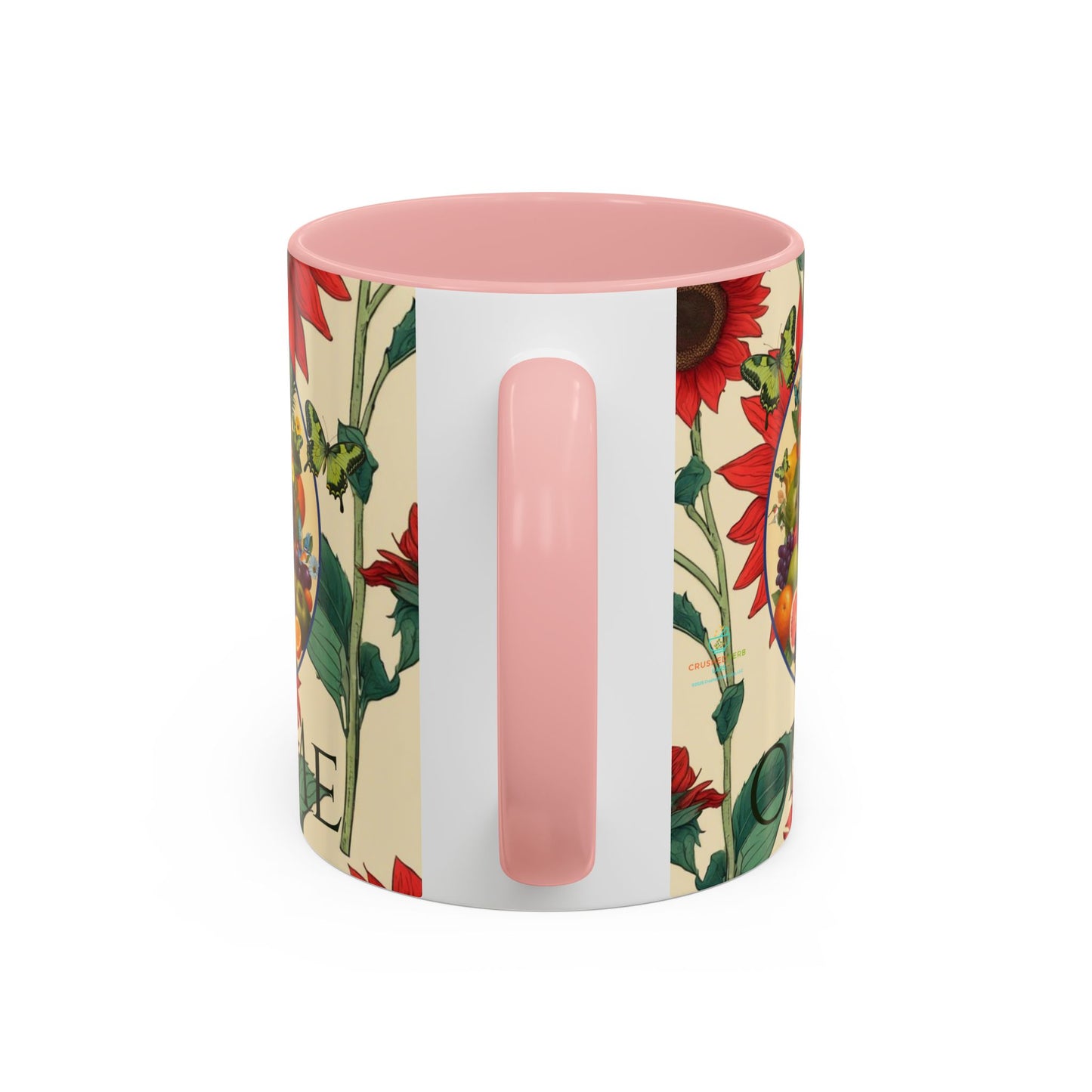Organically Me Sunflower Red Plant Garden Vegan Ceramic Plant Mug with Black woman (11oz) 8 Color Combos