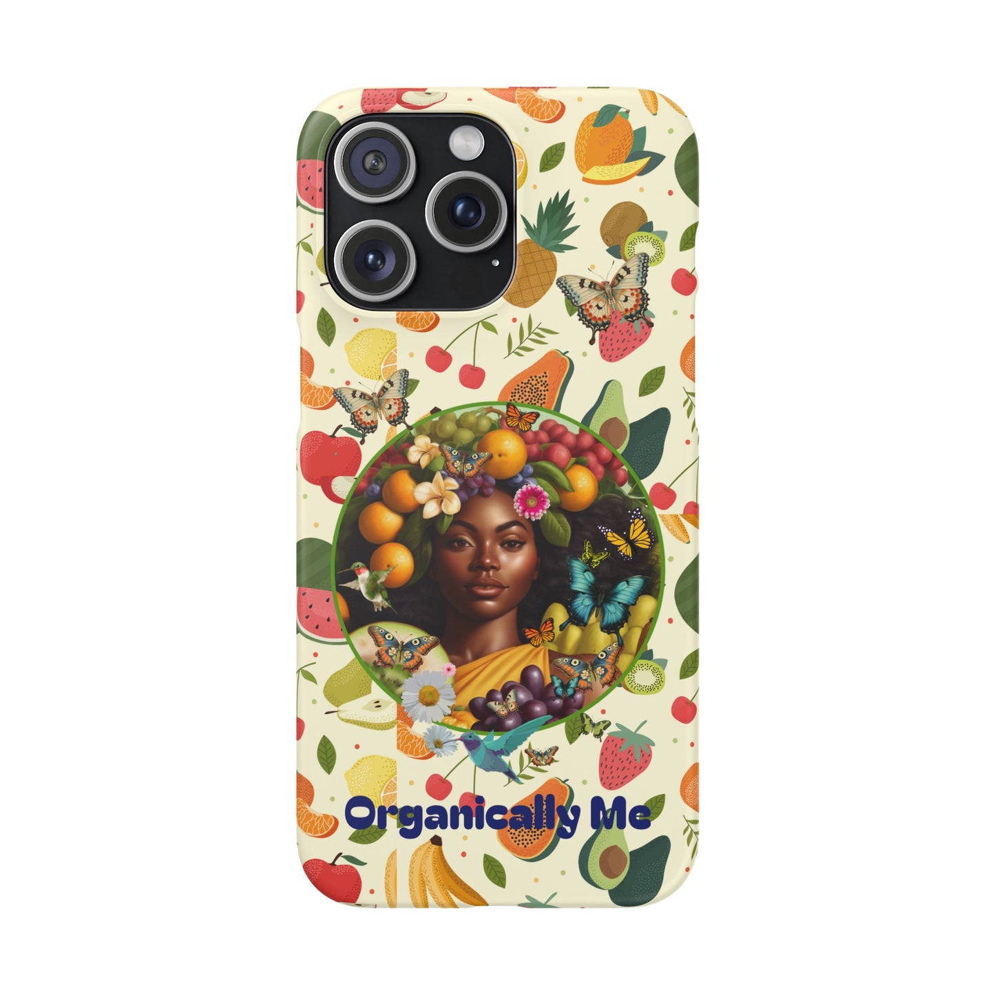 Organically Me Fruit & Veggie Queen Plant Garden Snap Phone Case with Black Woman, for iPhone and Android