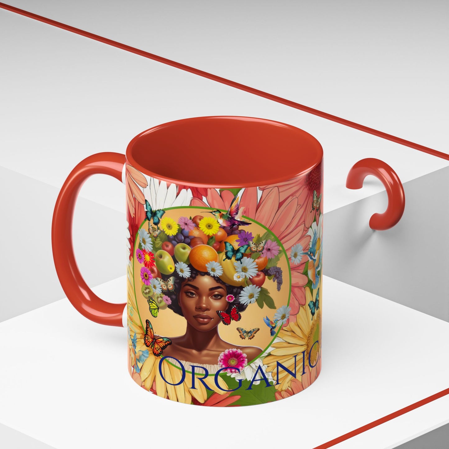 Organically Me Gerber Joy3 Plant Garden Vegan Ceramic Plant Mug with Woman (11oz) 8 Color Combos