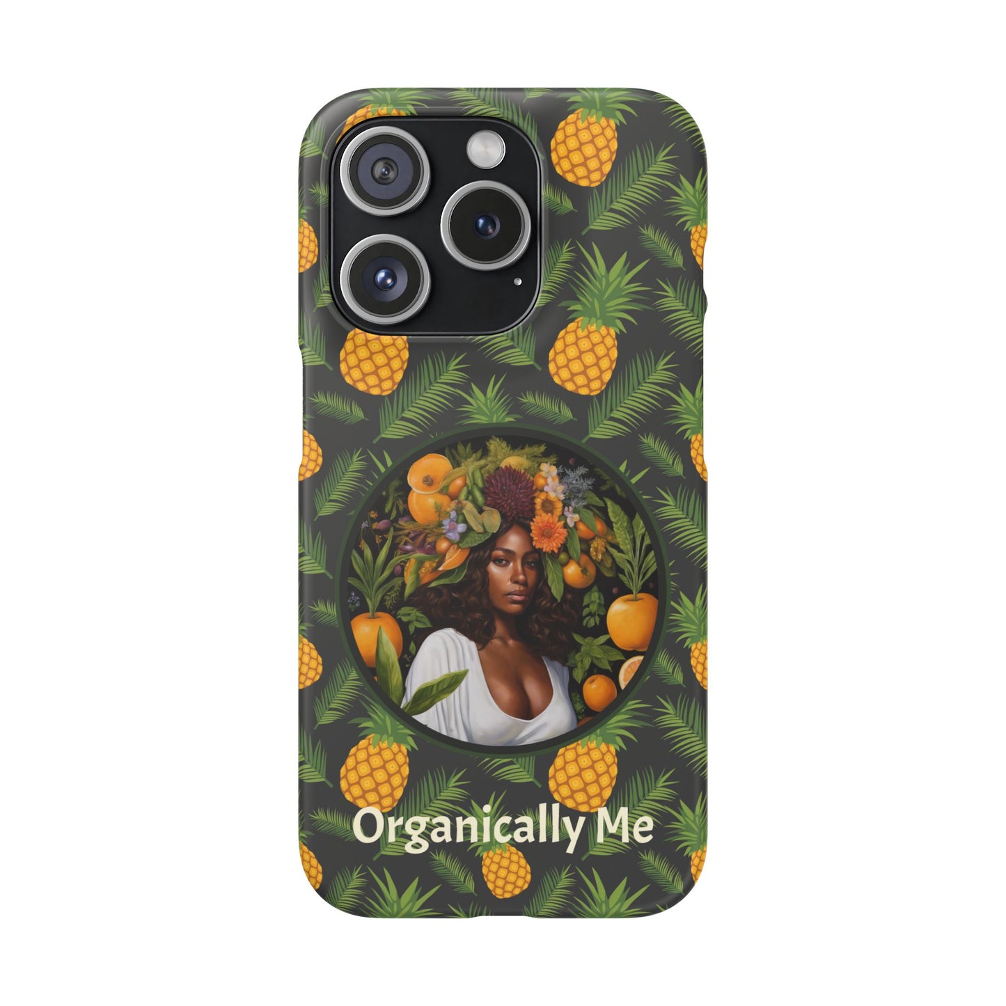 Organically Me A Pineapple Plant Garden Snap Case with Black Woman