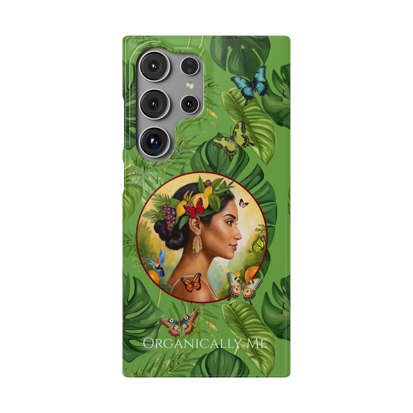 Organically Me A Monstera Butterfly Garden Snap Phone Case with Woman, Veggie Chic for Androids and iPhone models
