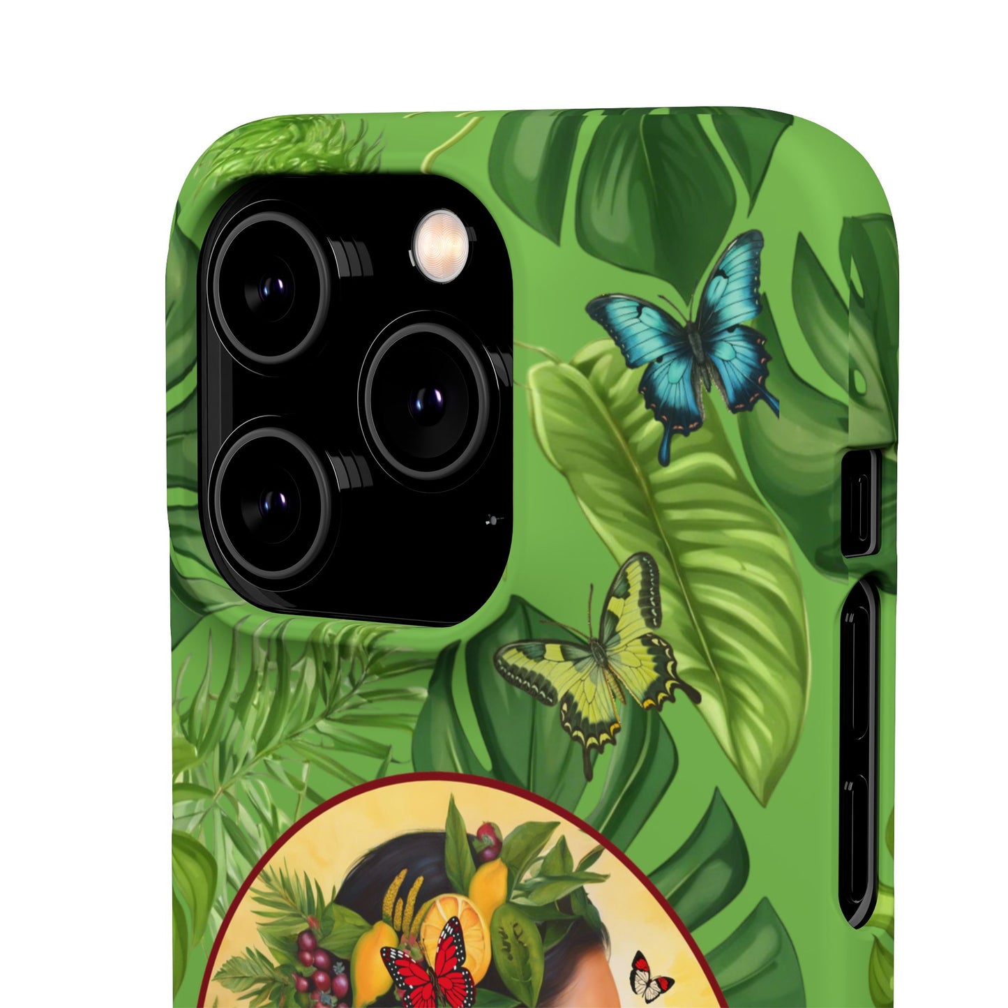 Organically Me A Monstera Butterfly Garden Snap Phone Case with Woman, Veggie Chic for Androids and iPhone models
