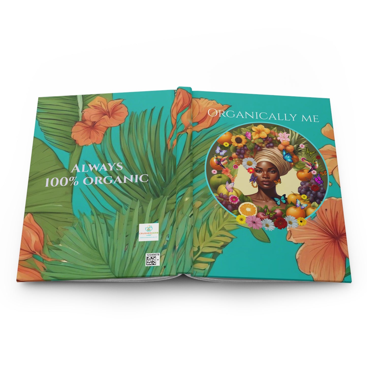 Organically Me A Caribbean Regina Hibiscus Plant, Garden & Vegan Hardcover PERSONALIZABLE Journal, Matte 150 pages