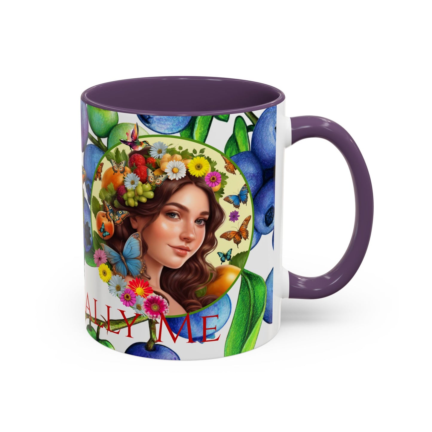 Organically Me Blueberry Bella Plant2 Garden Vegan Ceramic Plant Mug with (11oz) 8 Color Combos